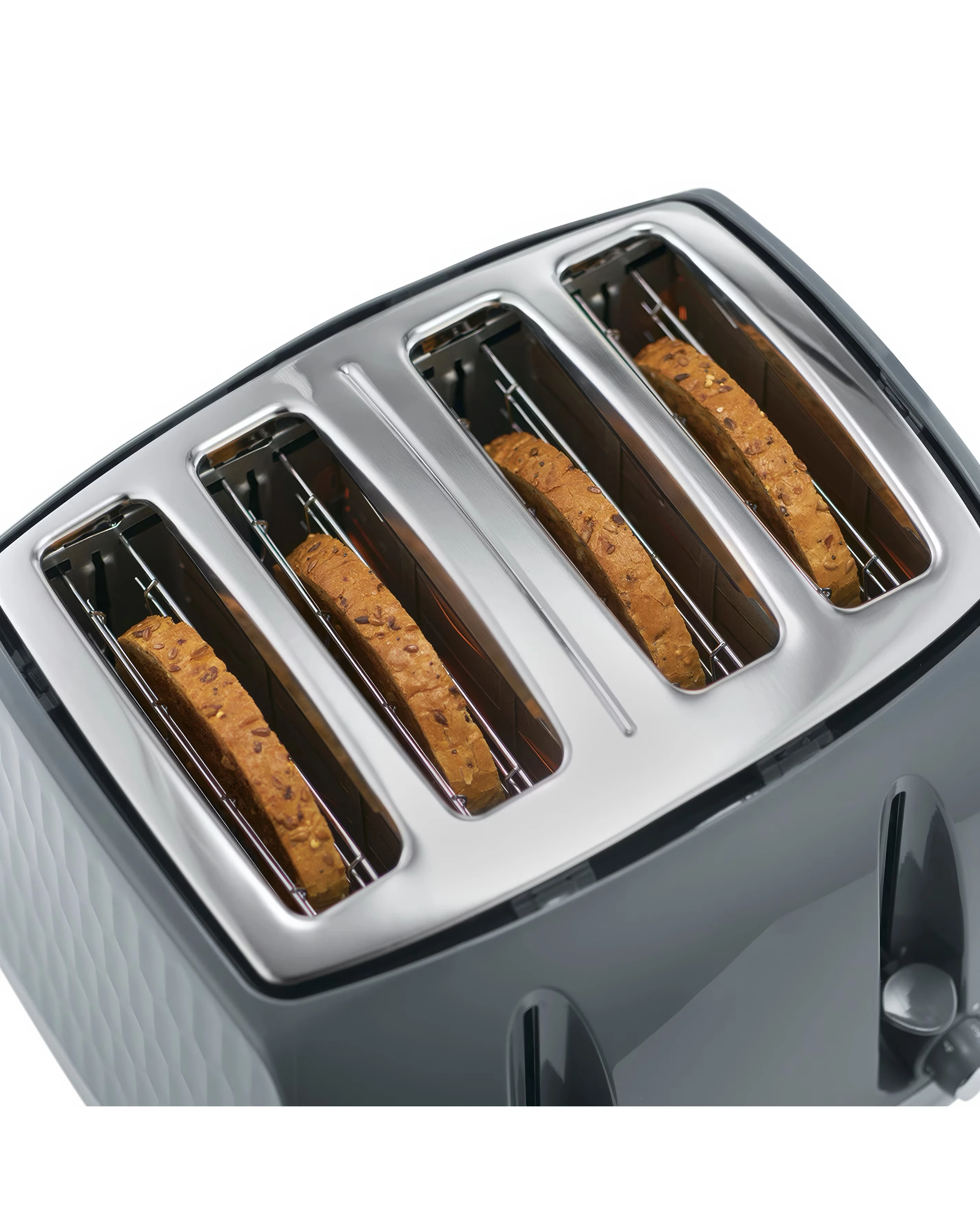 Russell Hobbs 26073 Textured Honeycomb Grey 4 Slice Toaster 2 Russell Hobbs 26073 Textured Honeycomb Grey 4 Slice Toaster