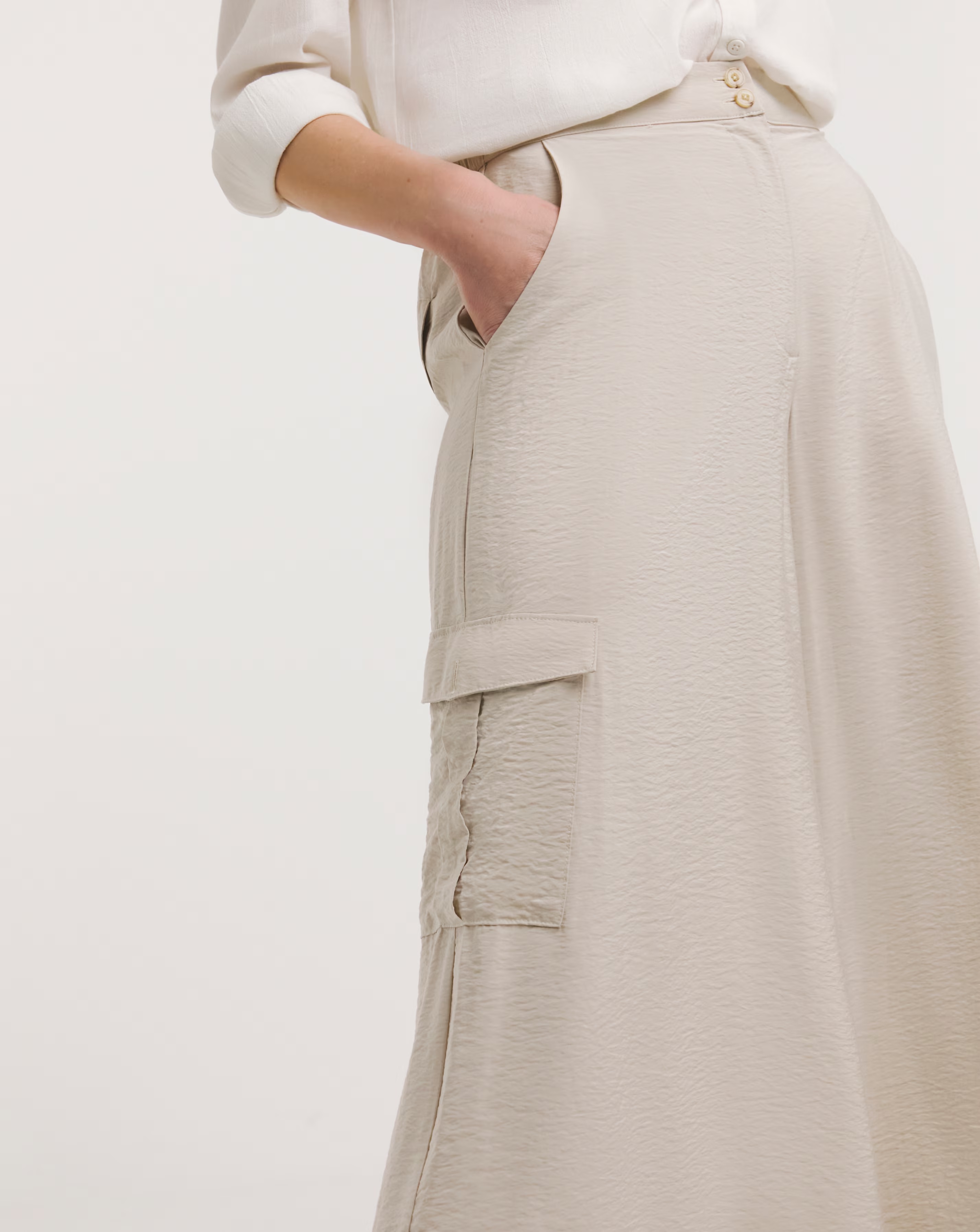 Stone Cargo Palazzo Trousers 2 Stone Cargo Palazzo Trousers