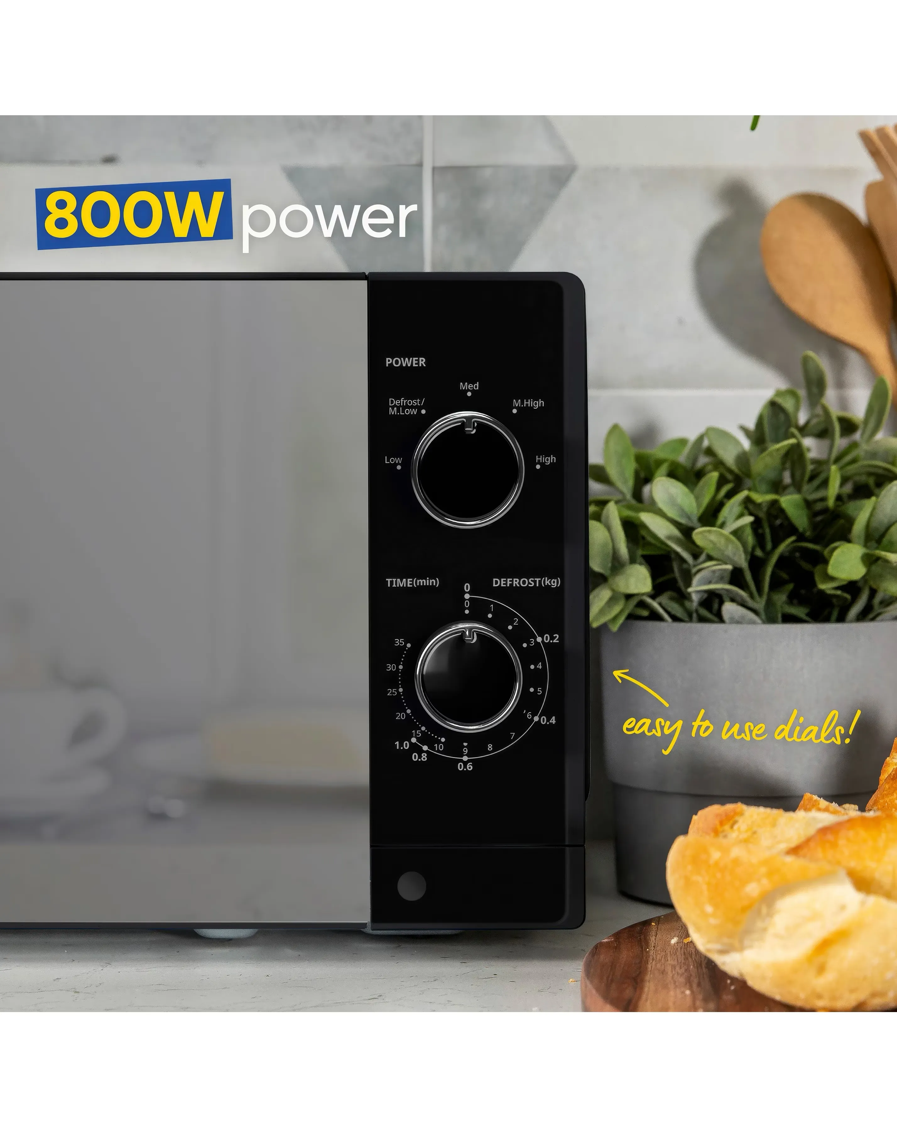 Russell Hobbs RHM2027B 20L Black Manual Microwave 2 Russell Hobbs RHM2027B 20L Black Manual Microwave