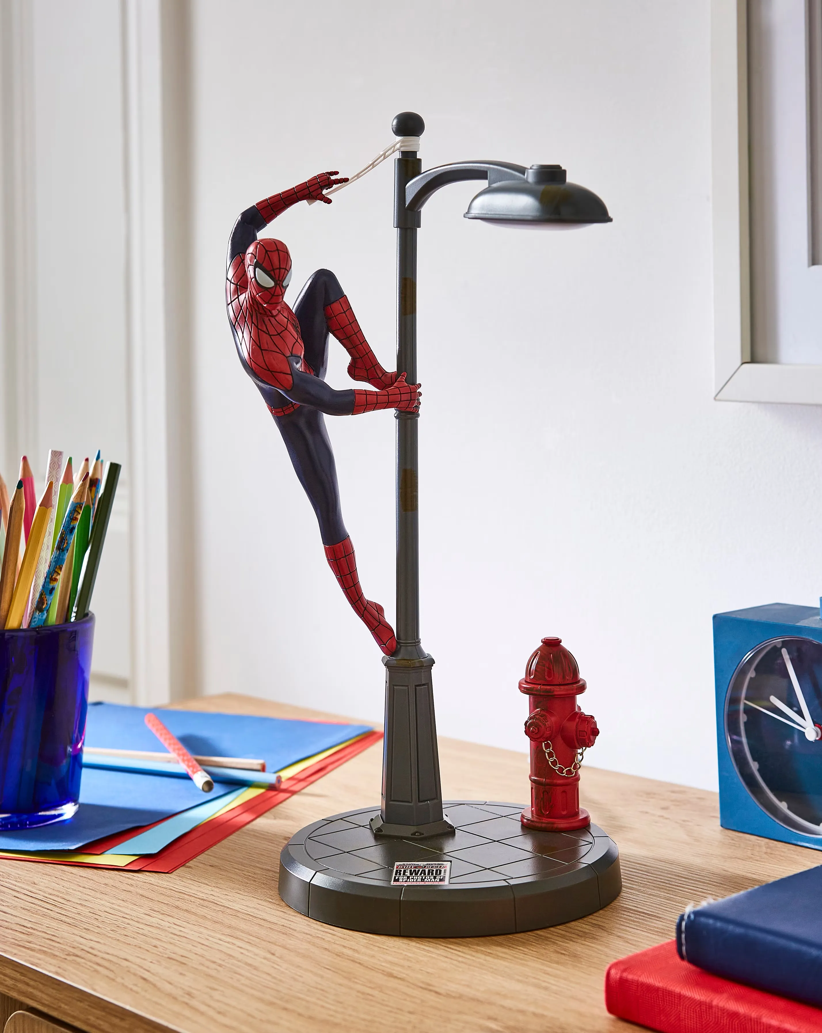 Marvel Spiderman Desk Lamp with Fire Hydrant Dimmer - USB Powered 3 Marvel Spiderman Desk Lamp with Fire Hydrant Dimmer - USB Powered