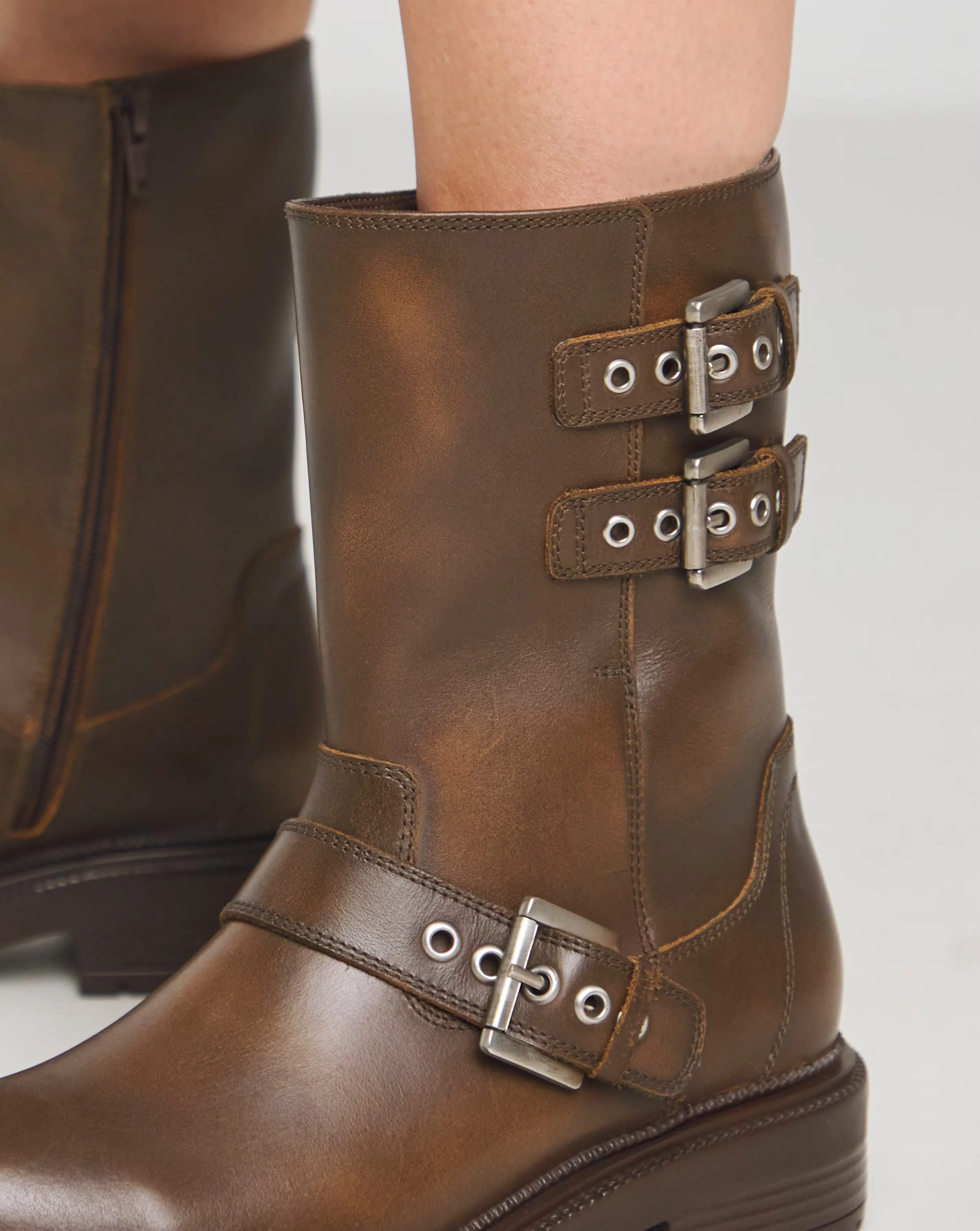 Leni Calf Height Leather Biker Boot Extra Wide EEE Fit 2 Leni Calf Height Leather Biker Boot Extra Wide EEE Fit