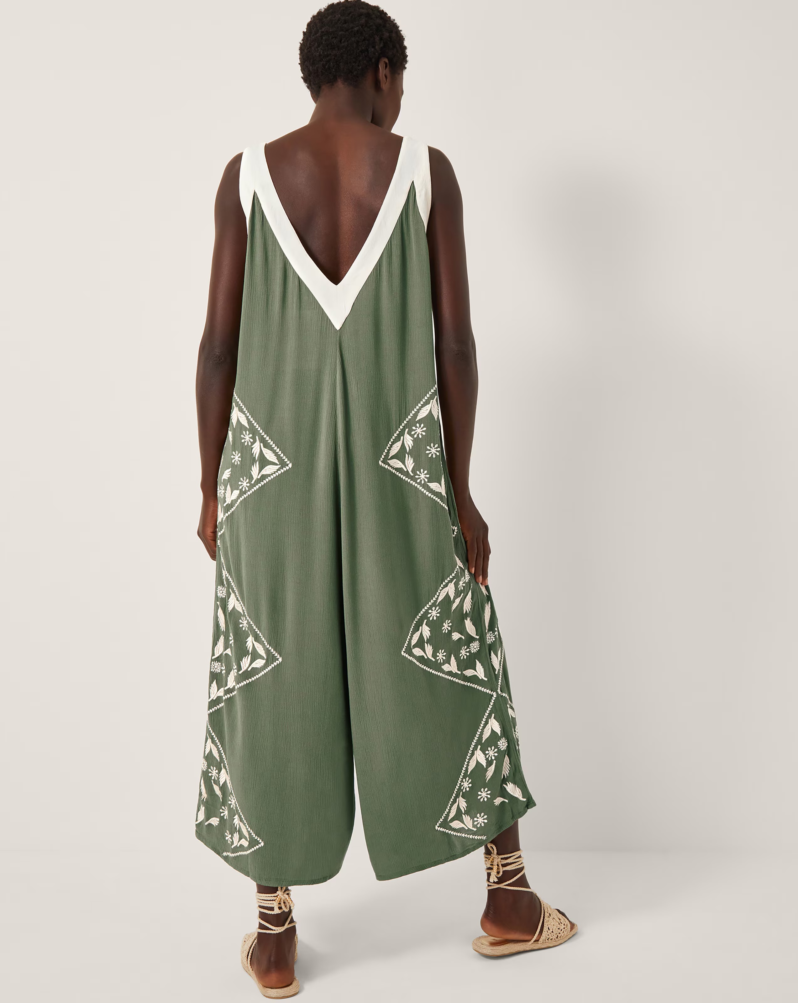 Monsoon Rhea Embroidered Culotte Romper 2 Monsoon Rhea Embroidered Culotte Romper
