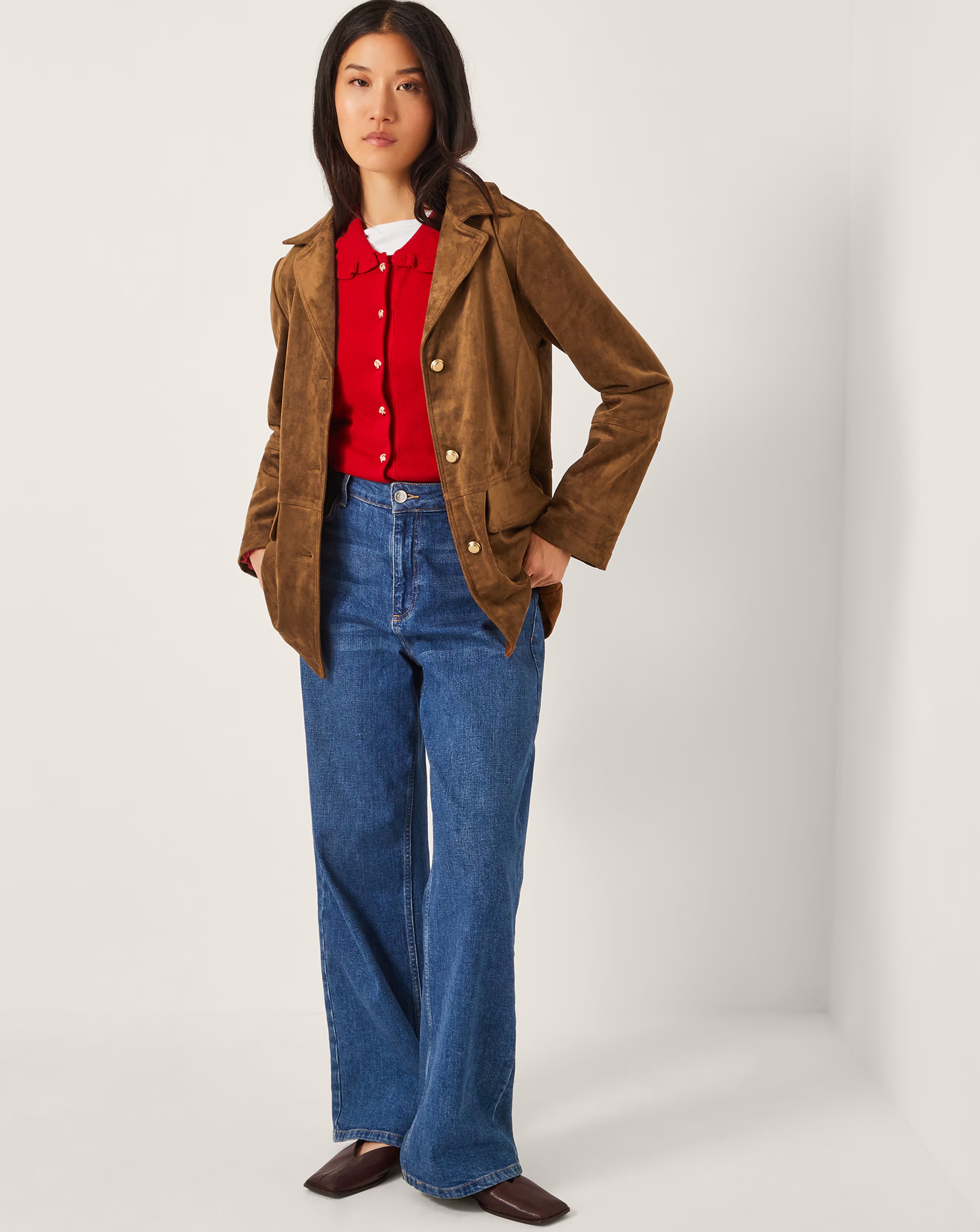 Monsoon Naya Suedette Jacket 1 Monsoon Naya Suedette Jacket