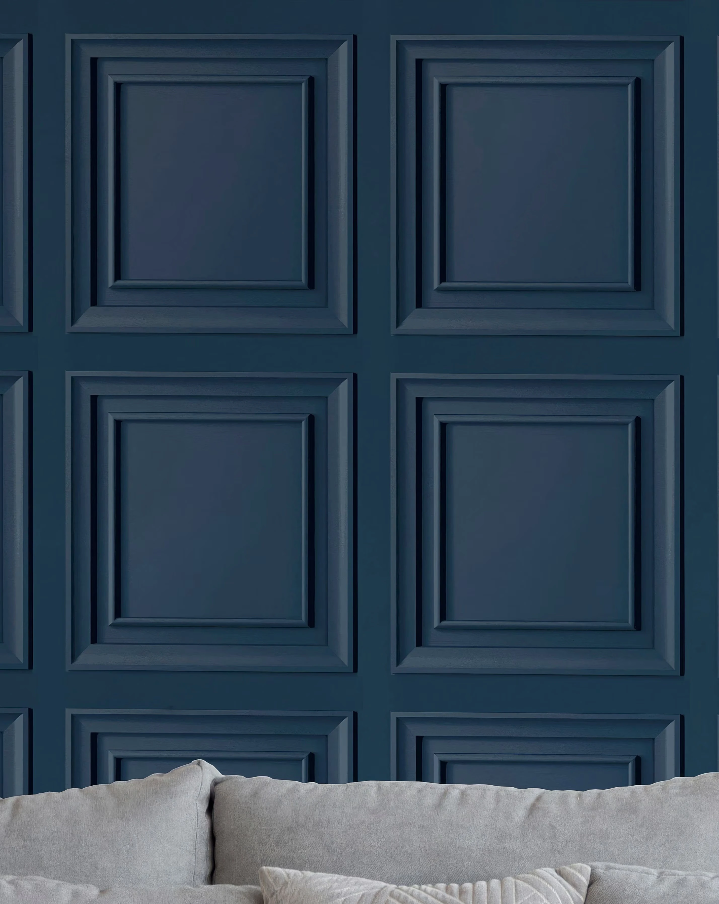 Fresco Wood Panel Blueberry Wallpaper