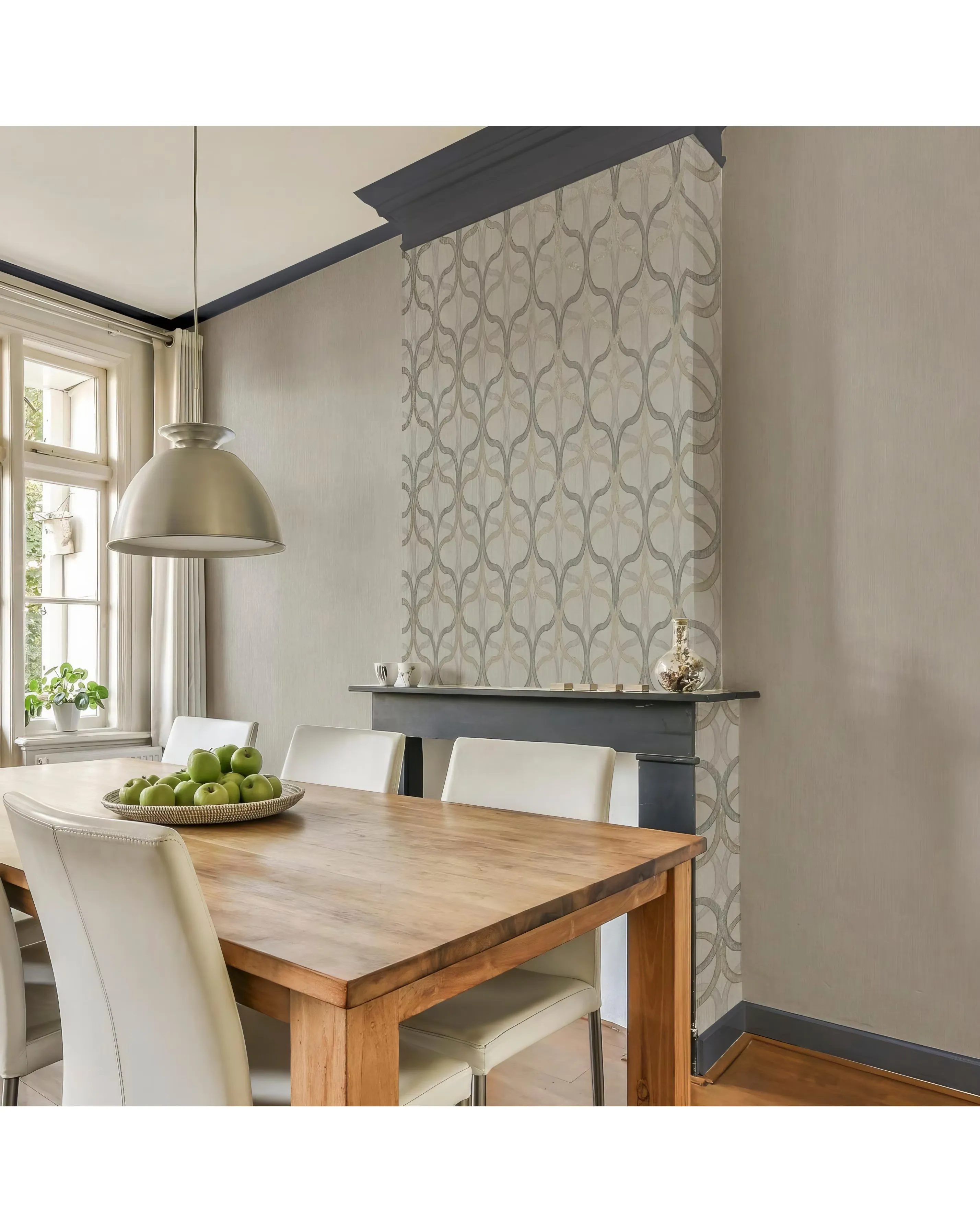 Boutique Refine Geo Natural Wallpaper
