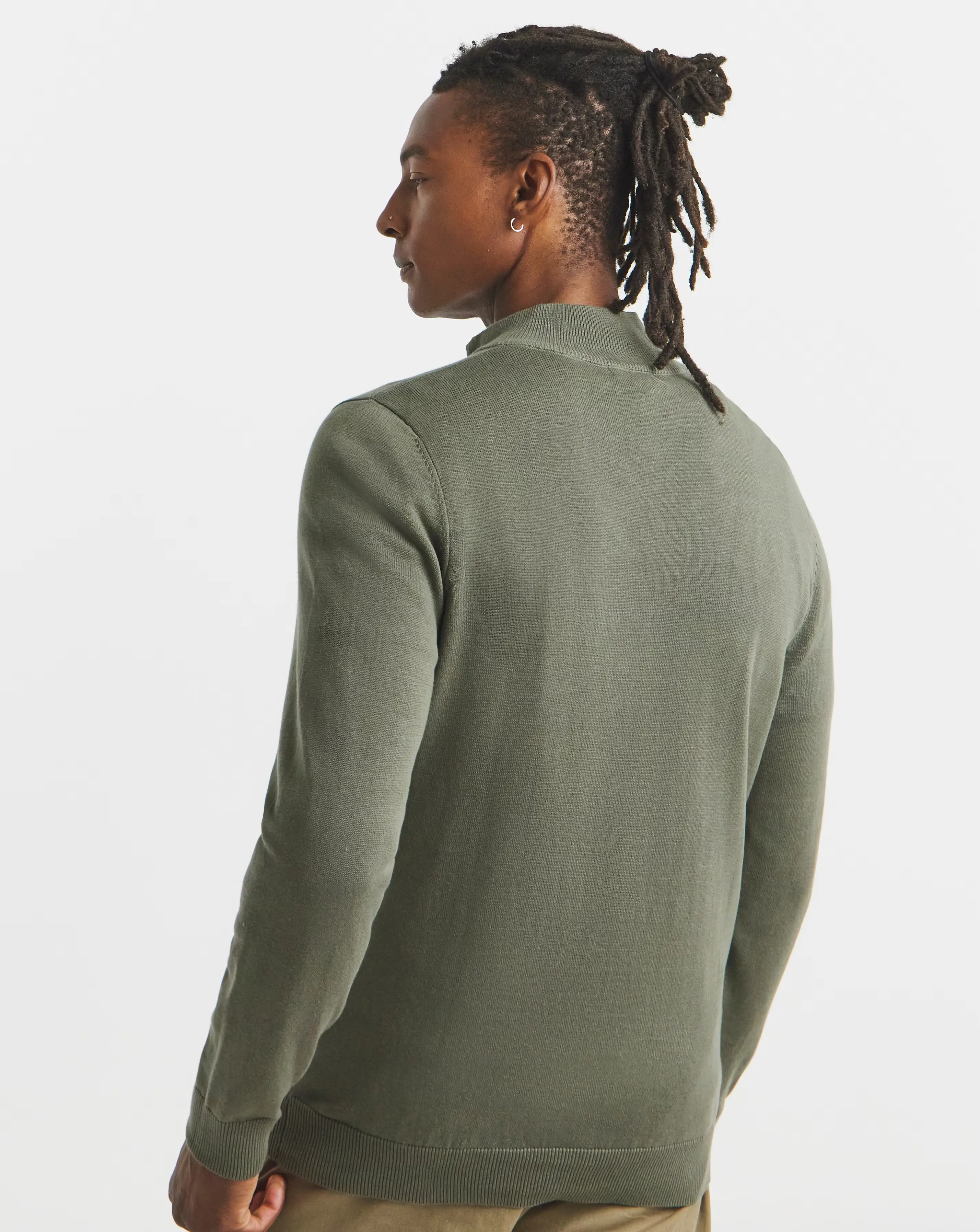 Cotton 1/4 Zip Funnel Knit Top 3 Cotton 1/4 Zip Funnel Knit Top