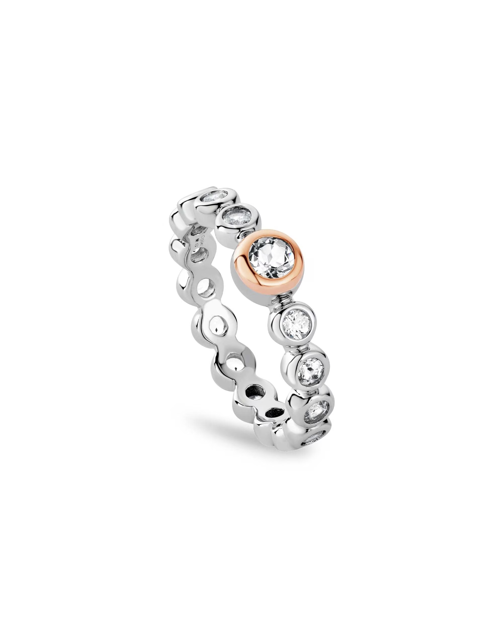 Clogau Celebration Sterling Silver Tennis Ring with Topaz 1 Clogau Celebration Sterling Silver Tennis Ring with Topaz