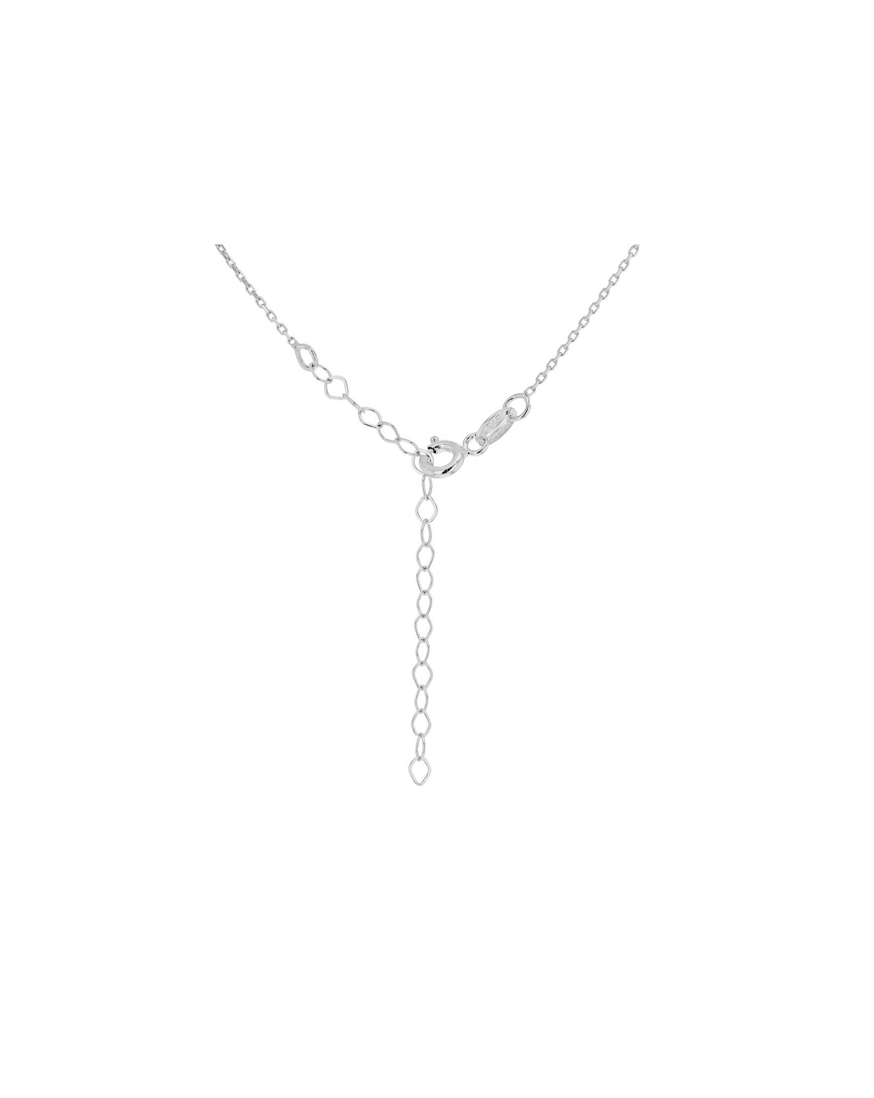9ct Gold CZ Circle Adjustable Necklace 3 9ct Gold CZ Circle Adjustable Necklace