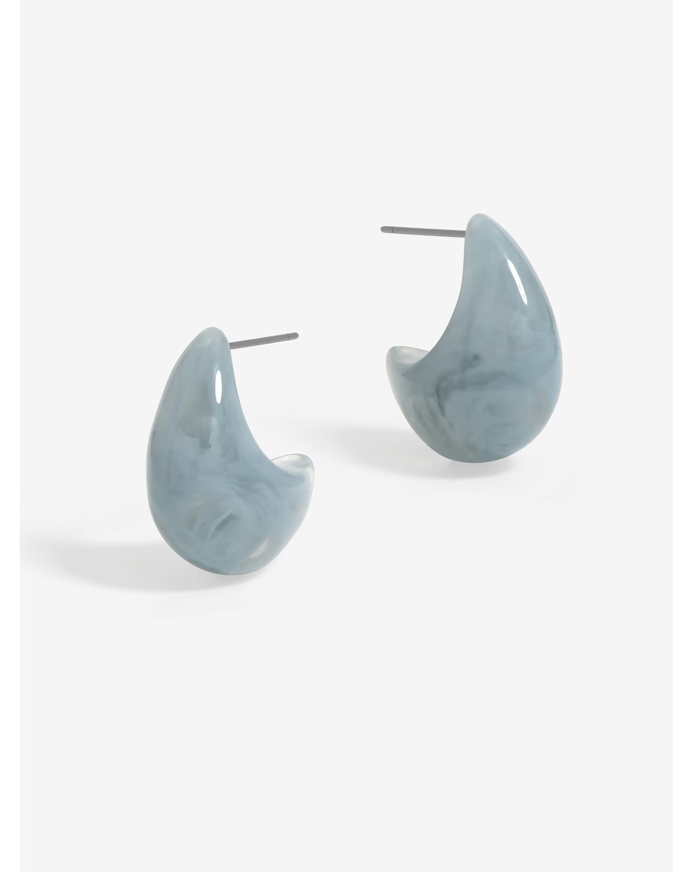 Jon Richard Blue Resin Dome Earrings 1 Jon Richard Blue Resin Dome Earrings