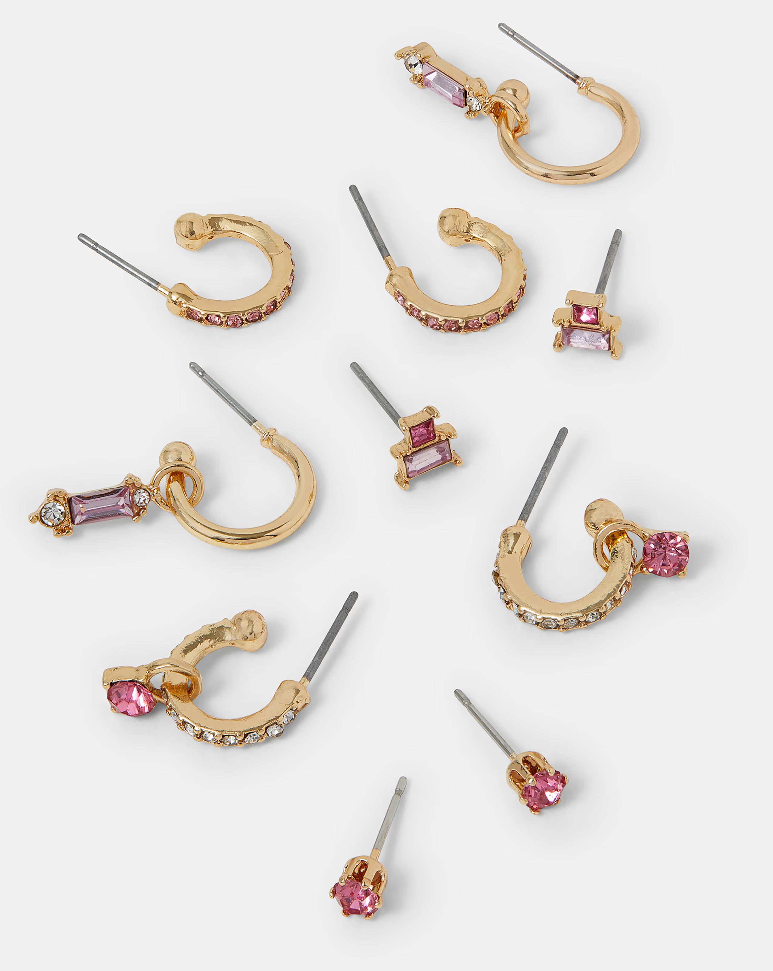 Accessorize 5-Pack Gem Diamante Earrings 3 Accessorize 5-Pack Gem Diamante Earrings