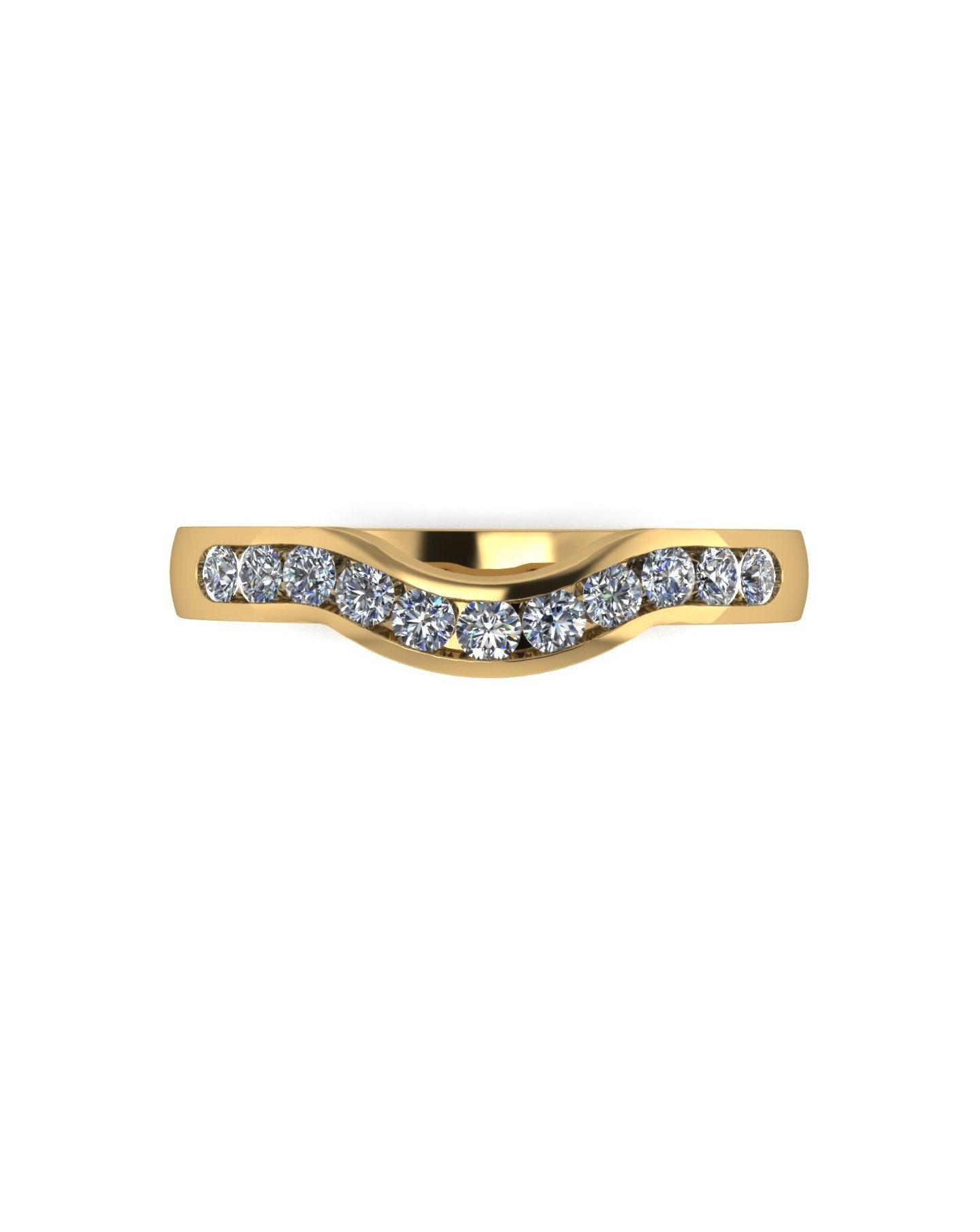 9ct Gold 11 Stone Moissanite Shaped Eternity Ring 4 9ct Gold 11 Stone Moissanite Shaped Eternity Ring