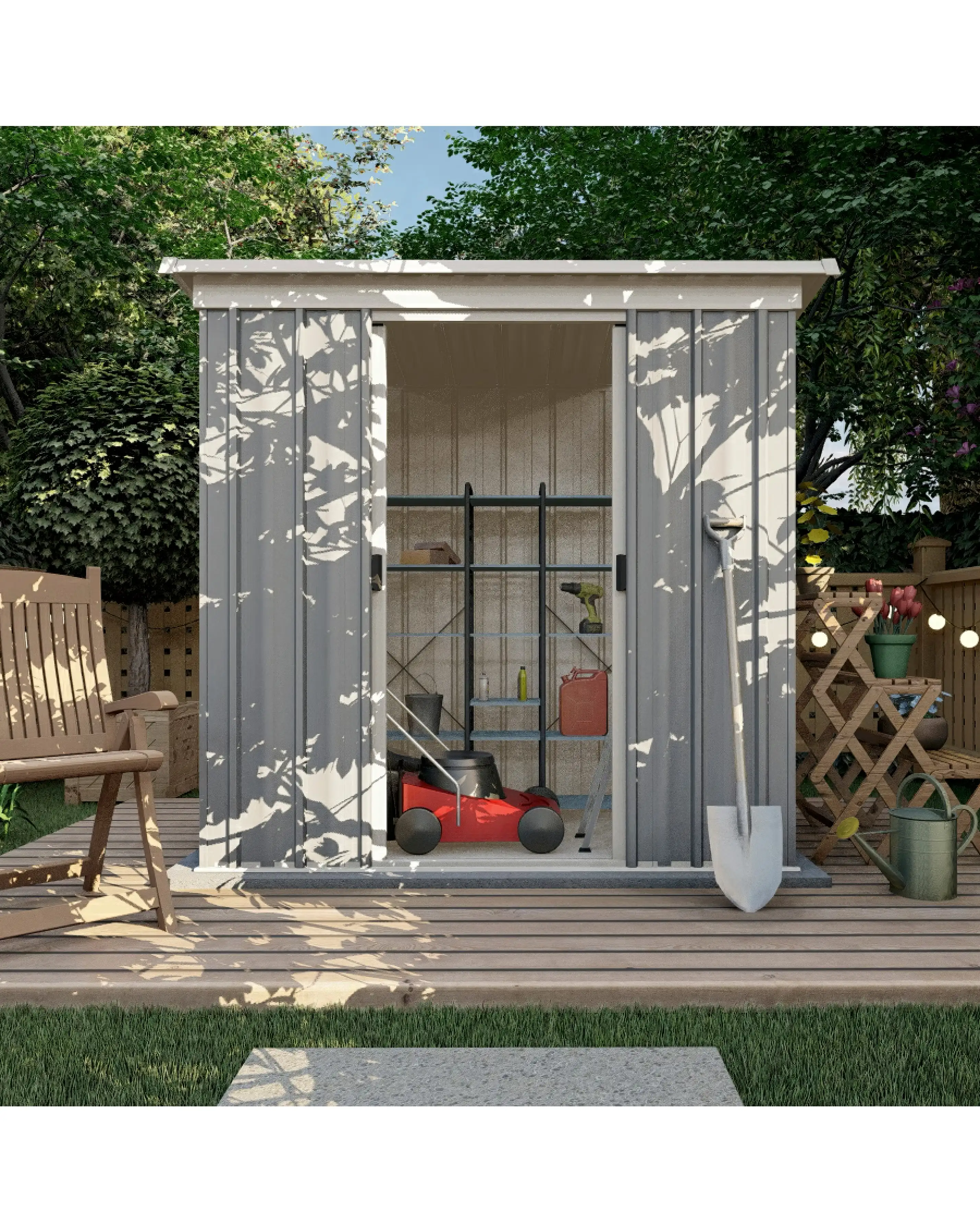 Yardmaster 6x4ft Tall Pent Metal Shed 1 Yardmaster 6x4ft Tall Pent Metal Shed