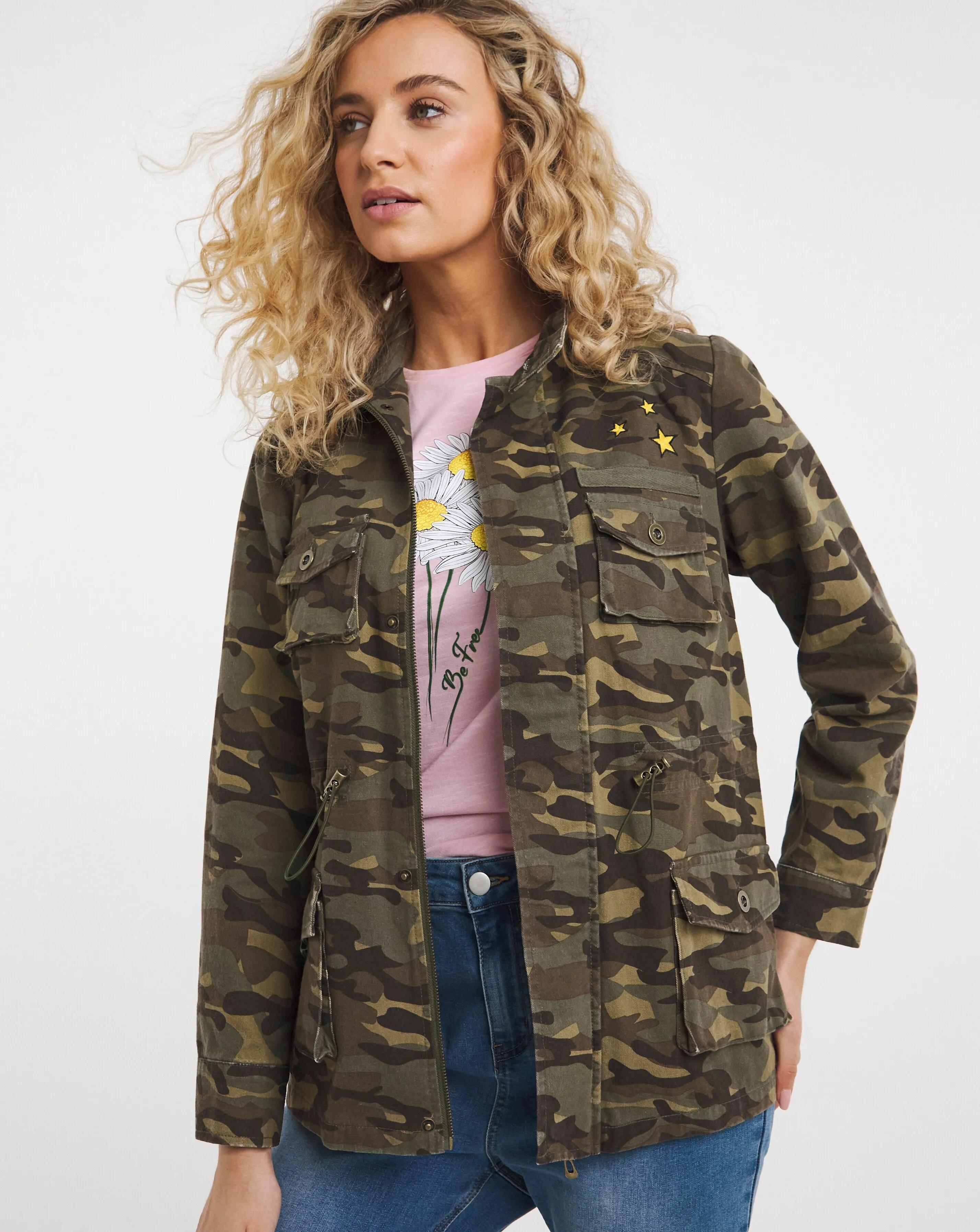 Joe Browns Embroidered Camo Military Jacket 3 Joe Browns Embroidered Camo Military Jacket