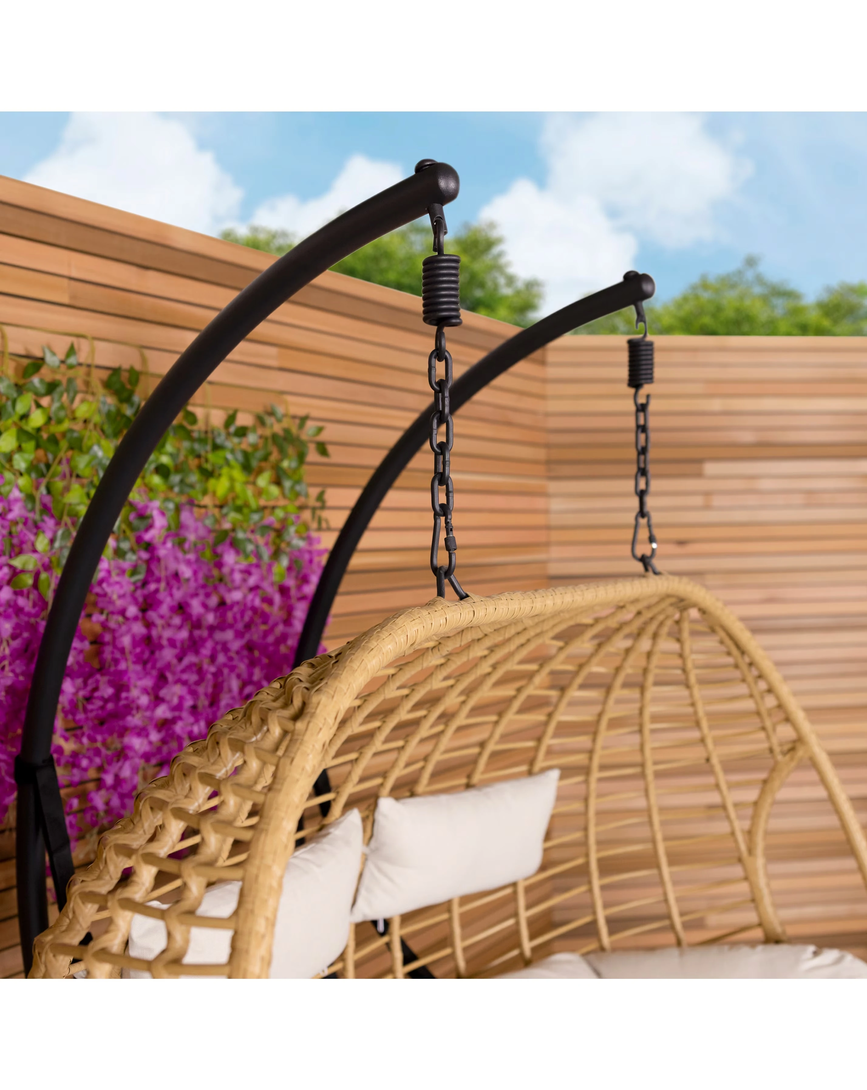 Charles Bentley Double Hanging Swing Chair 2 Charles Bentley Double Hanging Swing Chair