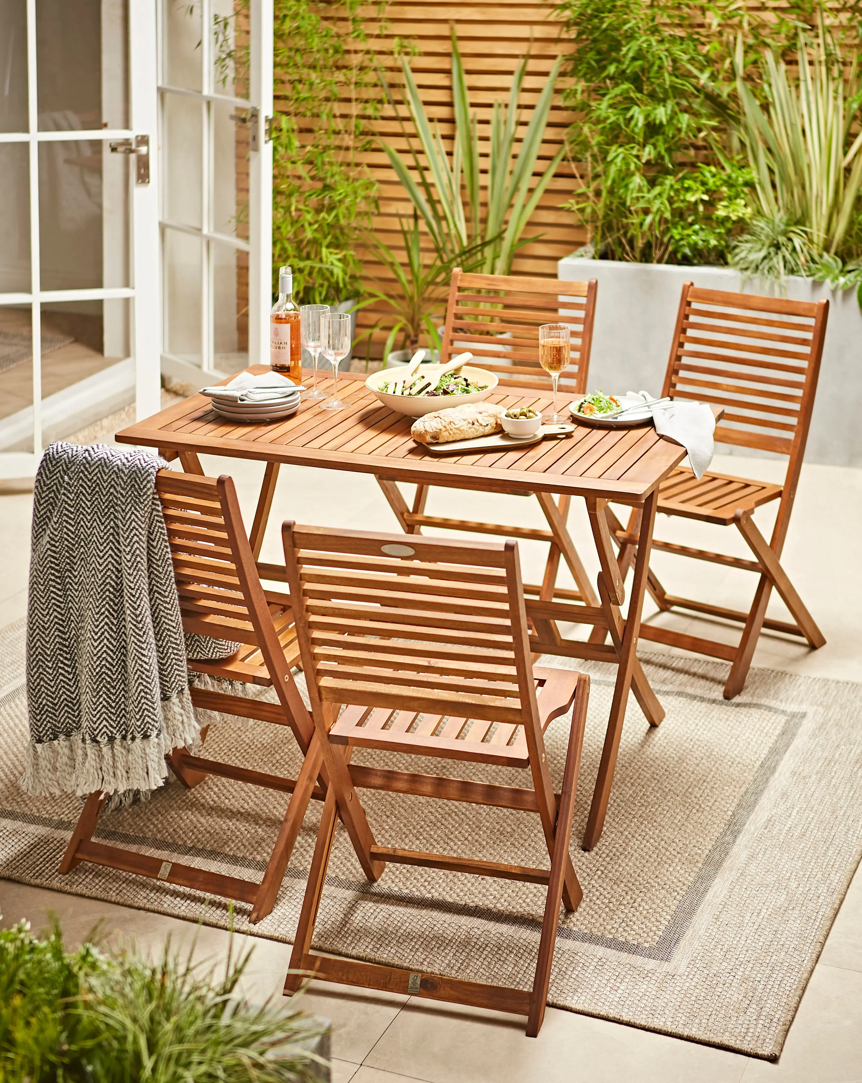Charles Bentley Wooden 4 Seater Dining Set 1 Charles Bentley Wooden 4 Seater Dining Set
