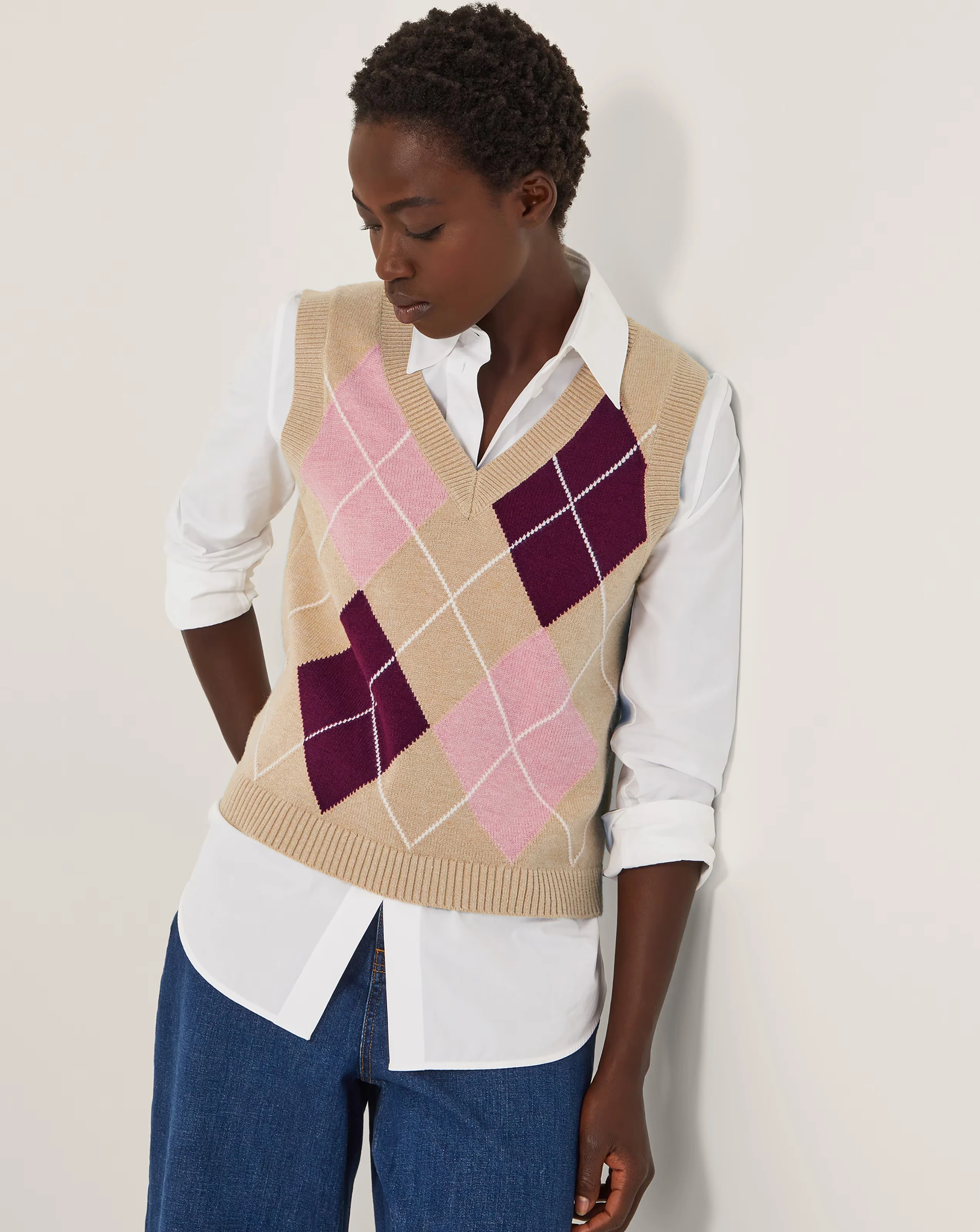 Monsoon Anne Argyle Knitted Vest 1 Monsoon Anne Argyle Knitted Vest