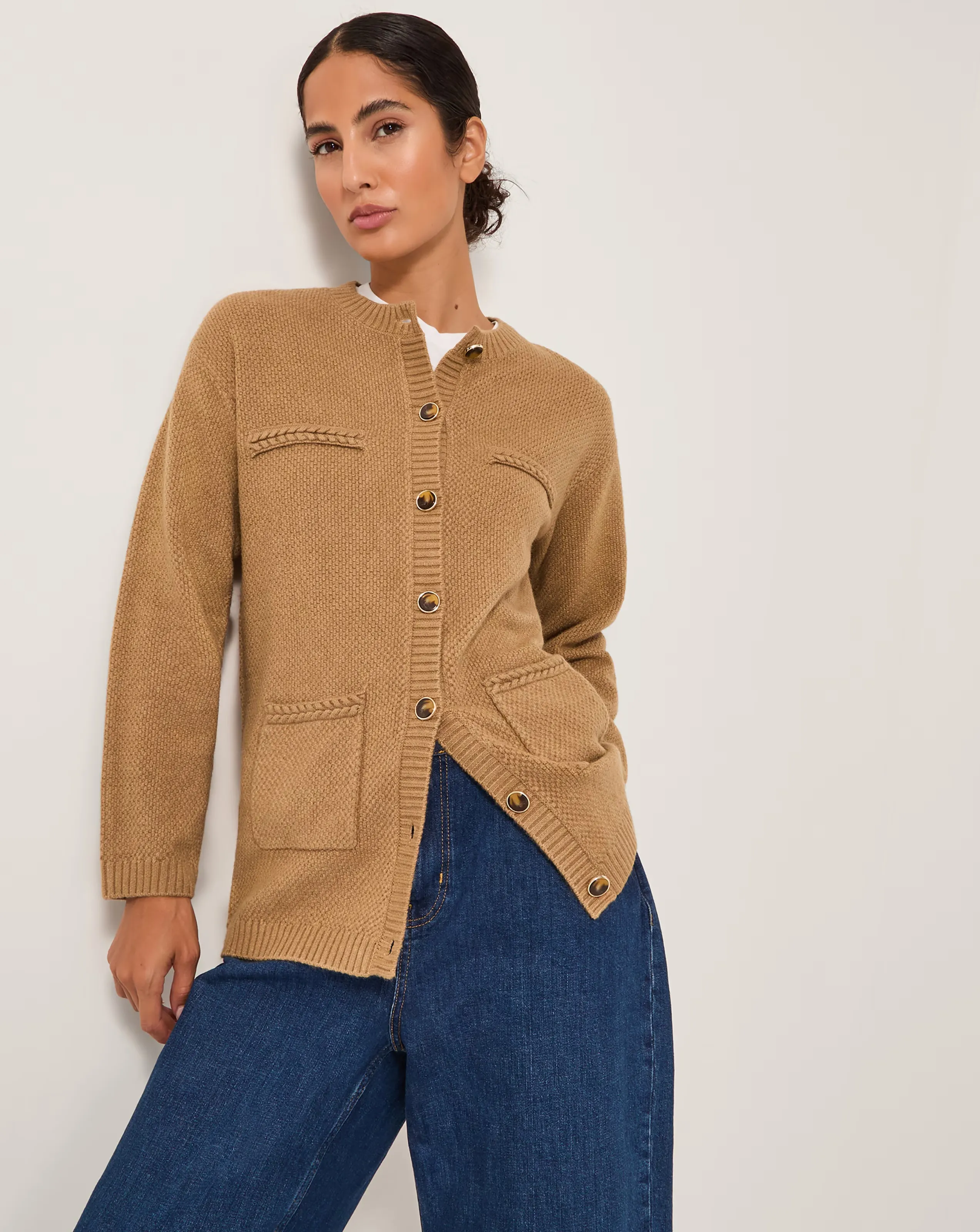 Monsoon Bella Braid Pocket Cardigan 1 Monsoon Bella Braid Pocket Cardigan