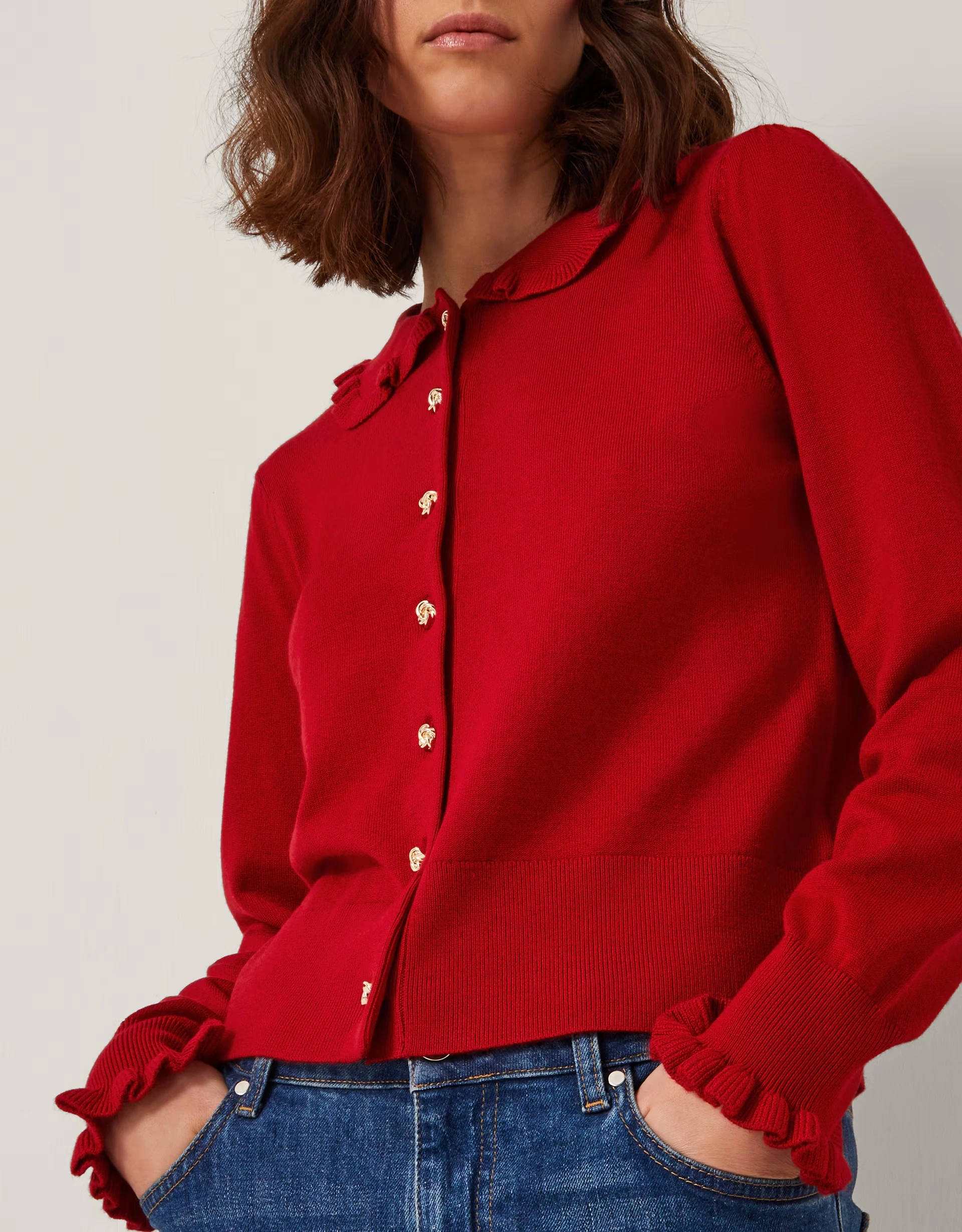 Monsoon Clea Frill Collar Cardigan 4 Monsoon Clea Frill Collar Cardigan
