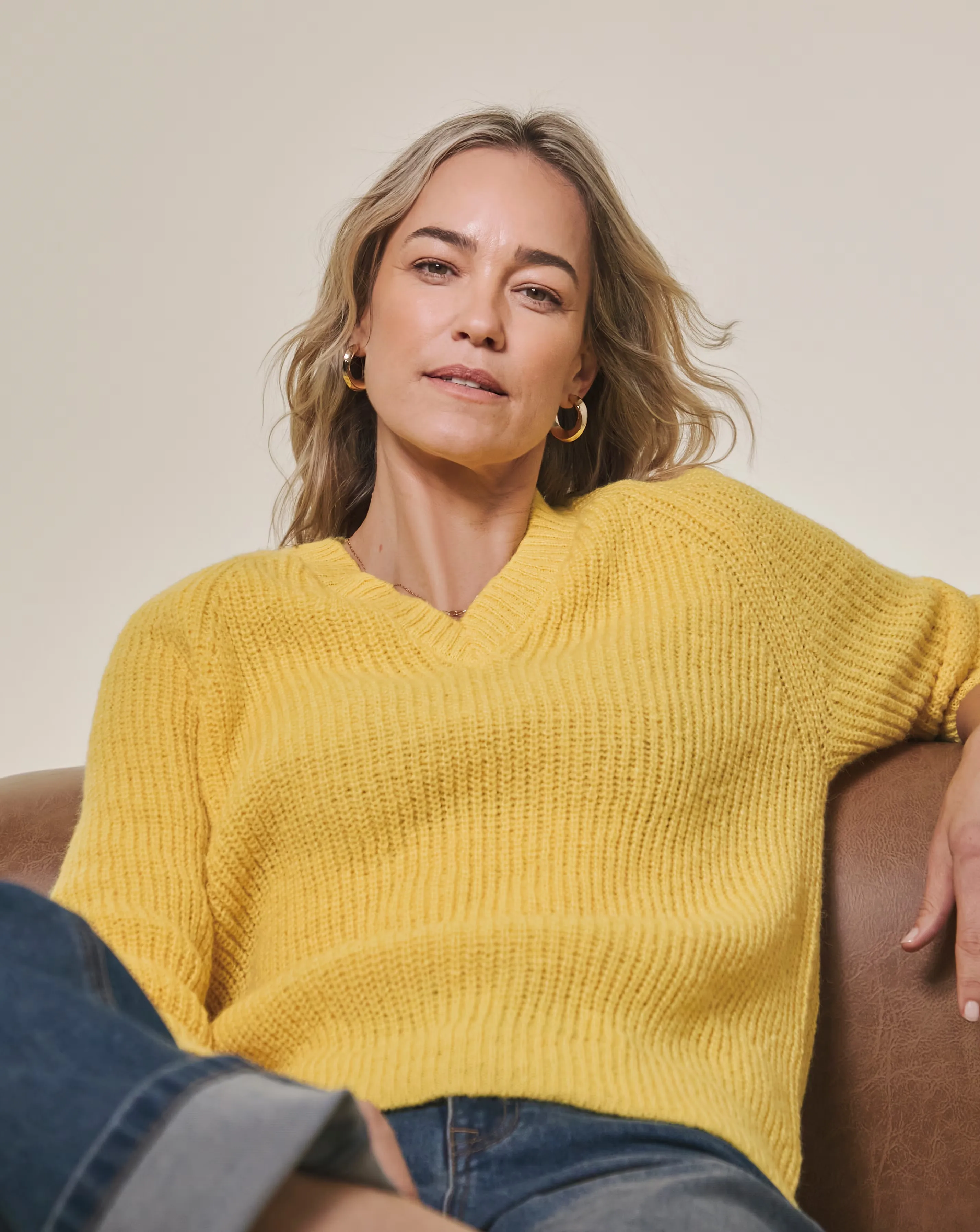 Yellow Open Stitch Jumper 1 Yellow Open Stitch Jumper