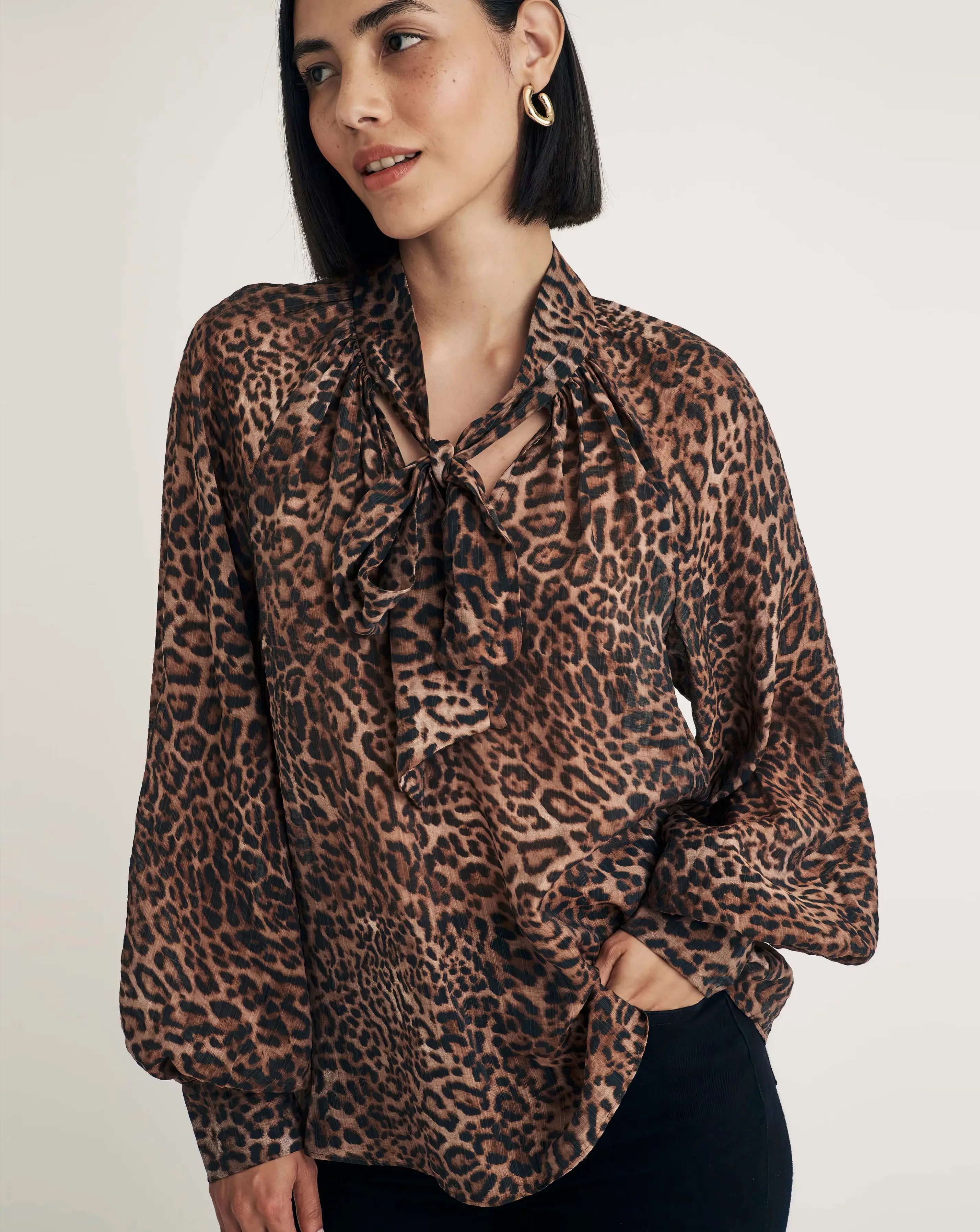 Nobody's Child Goldie Leopard Blouse 1 Nobody's Child Goldie Leopard Blouse