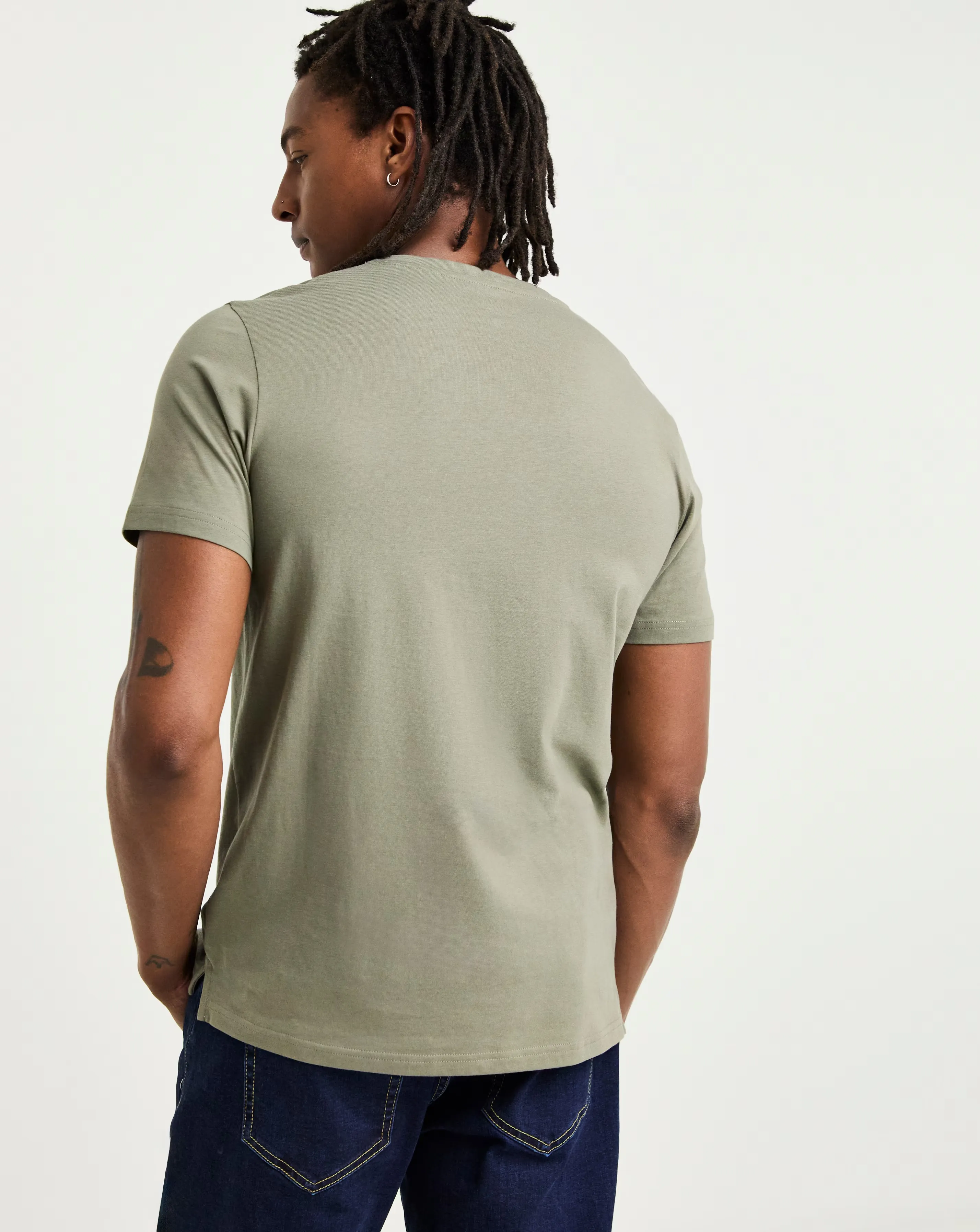 Grandad T-Shirt- Light Khaki 4 Grandad T-Shirt- Light Khaki