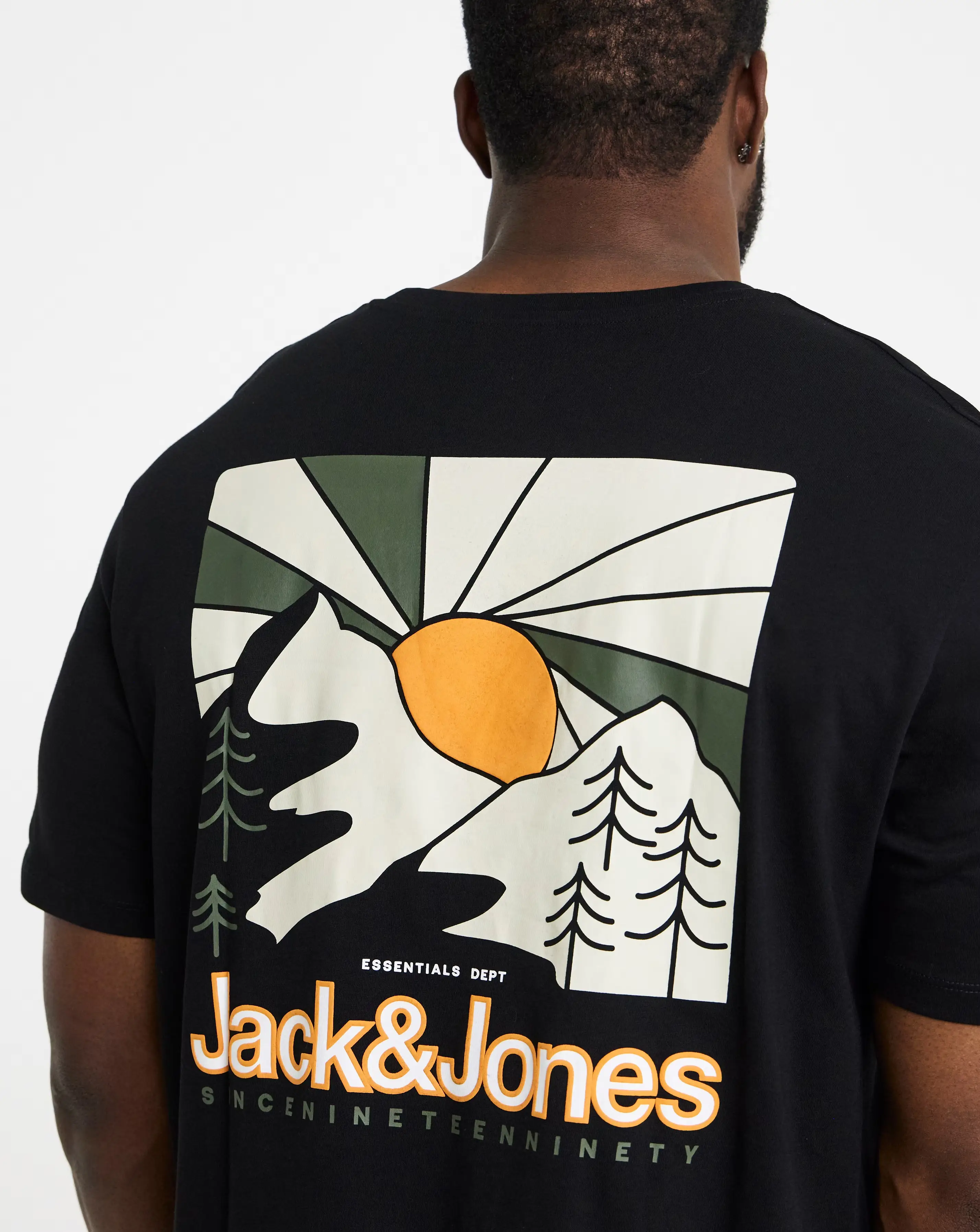 Jack & Jones Mine Back Graphic T-Shirt - Black 1 Jack & Jones Mine Back Graphic T-Shirt - Black