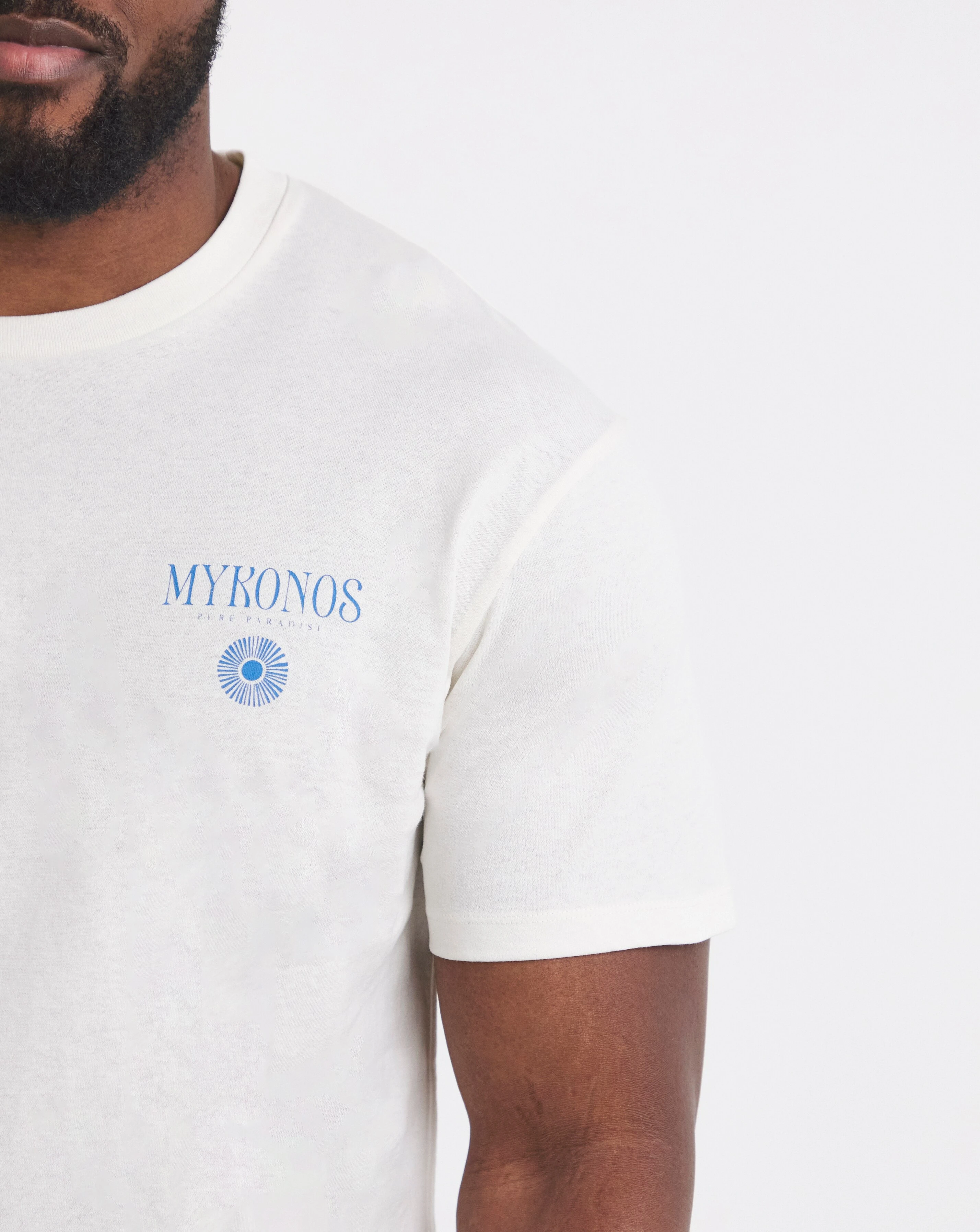 Jack & Jones Mykonos Back Graphic T-Shirt - Cream 4 Jack & Jones Mykonos Back Graphic T-Shirt - Cream