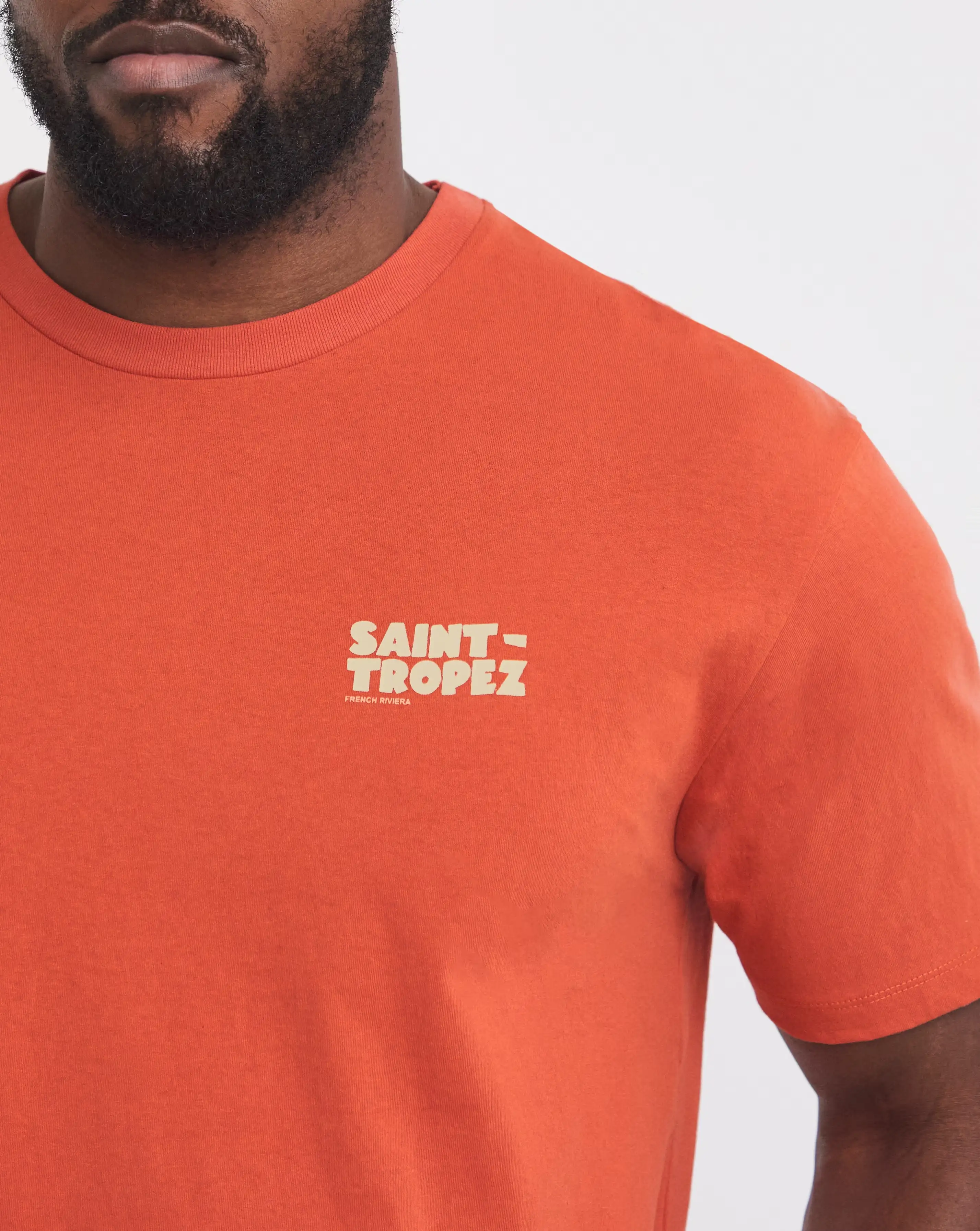 Jack & Jones Saint-Tropez Back Graphic T-Shirt - Orange 2 Jack & Jones Saint-Tropez Back Graphic T-Shirt - Orange