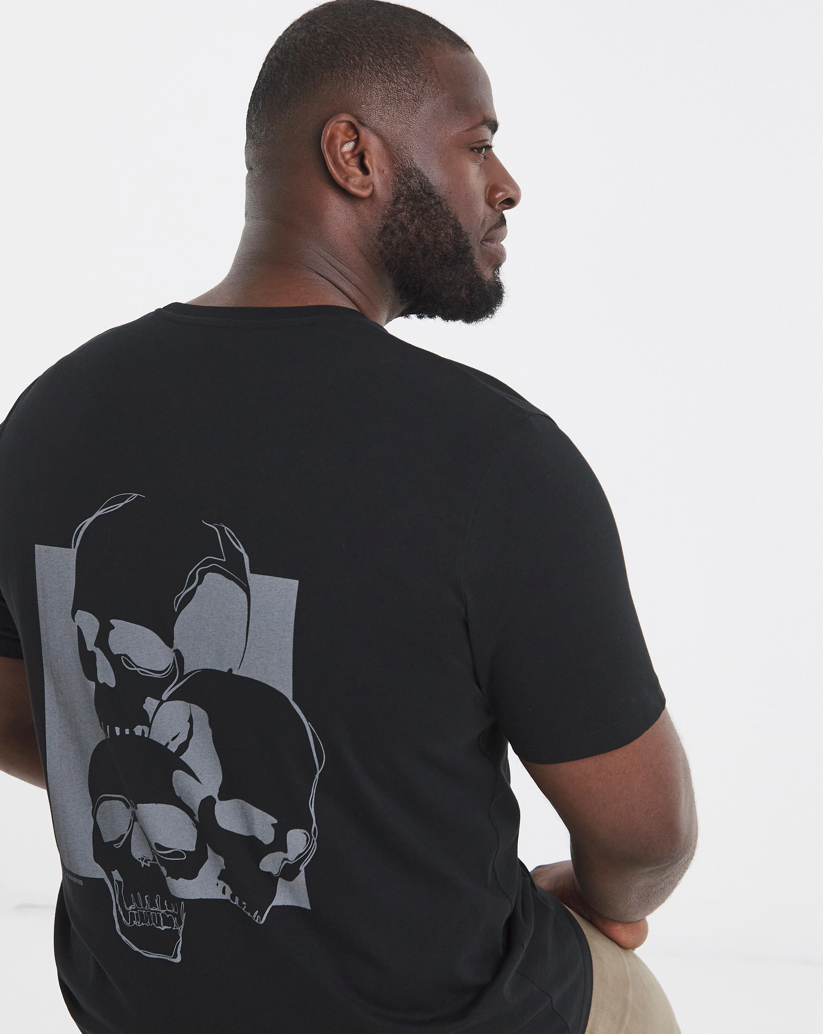 Jack & Jones Skully Back Graphic T-Shirt - Black 1 Jack & Jones Skully Back Graphic T-Shirt - Black