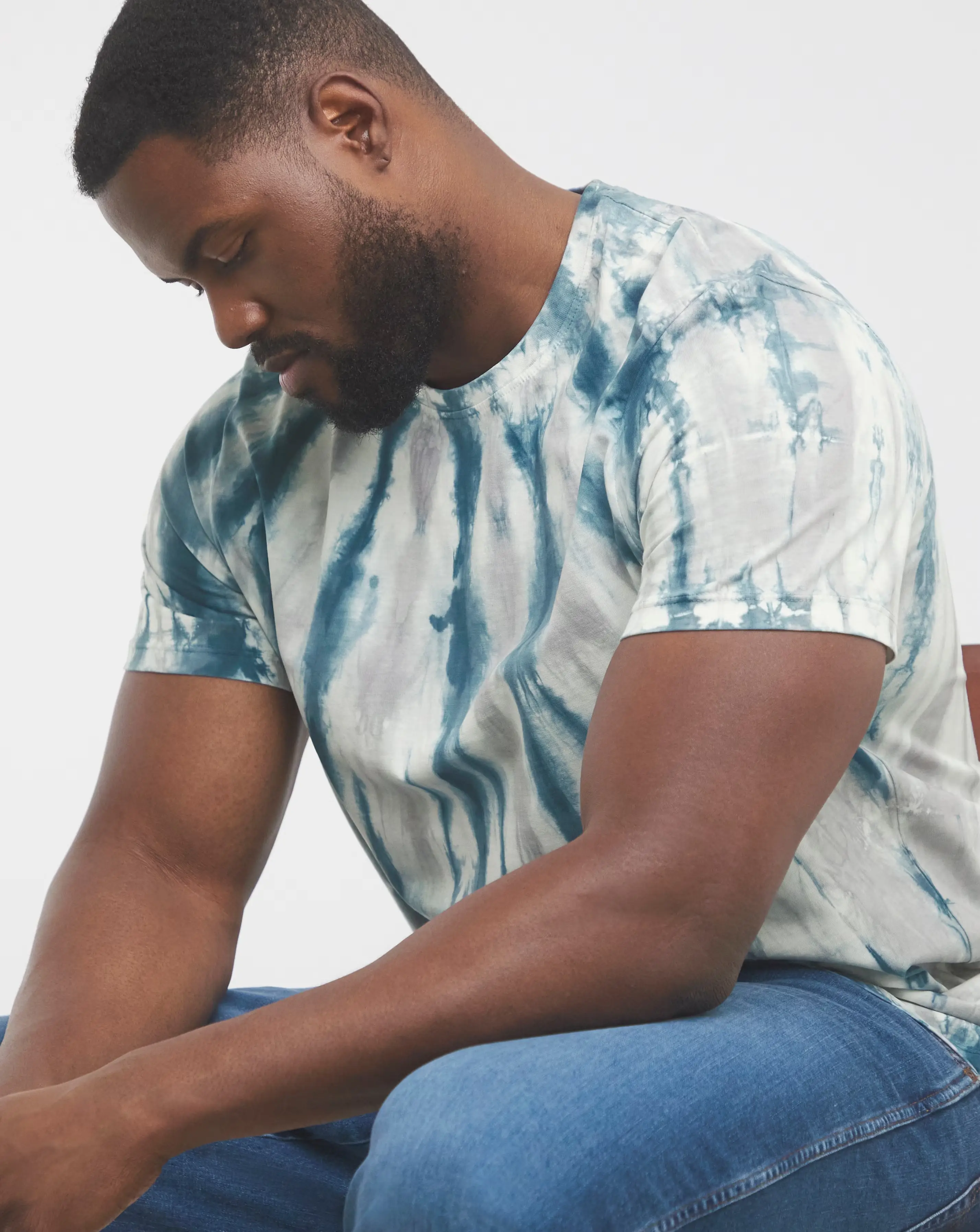 Tie Dye Print T-Shirt- Teal 1 Tie Dye Print T-Shirt- Teal