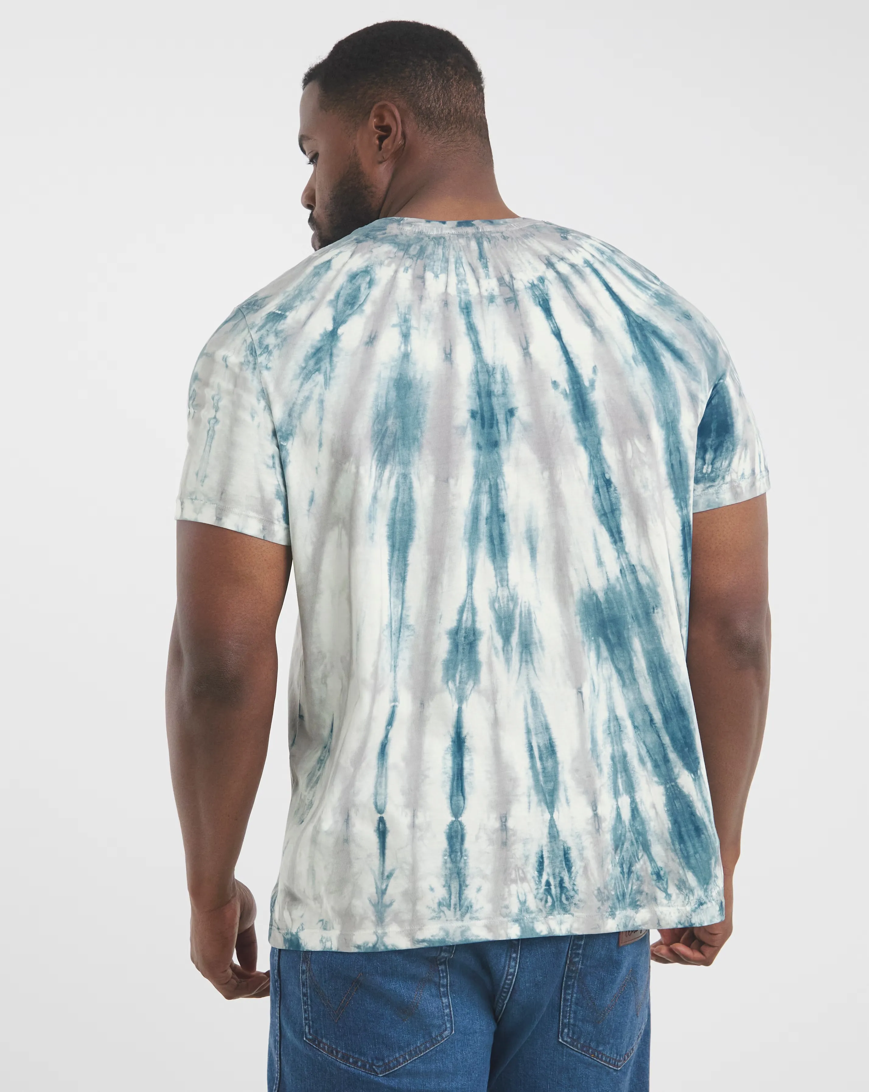 Tie Dye Print T-Shirt- Teal 4 Tie Dye Print T-Shirt- Teal