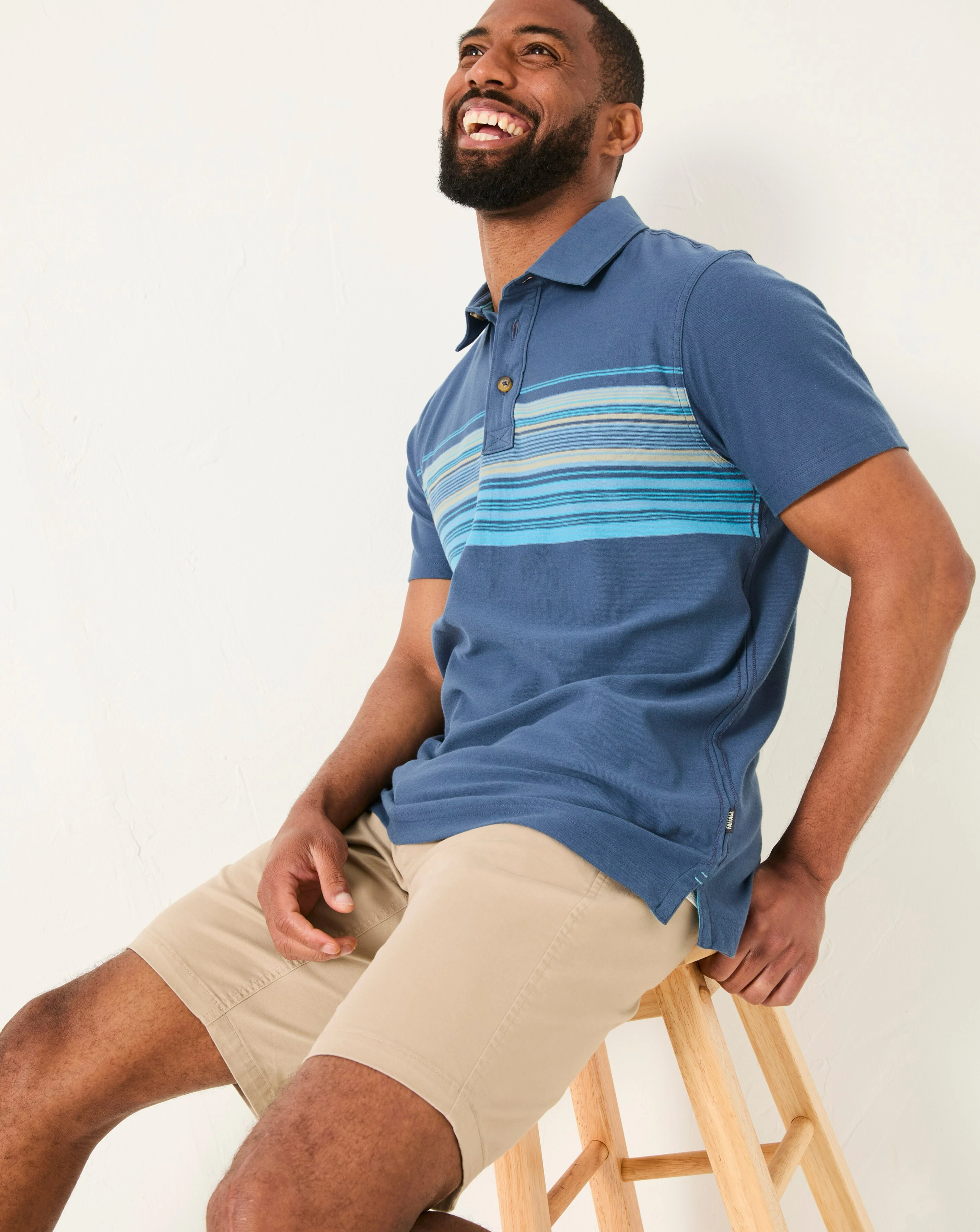 FatFace Perranporth Stripe Polo - Blue 6 FatFace Perranporth Stripe Polo - Blue