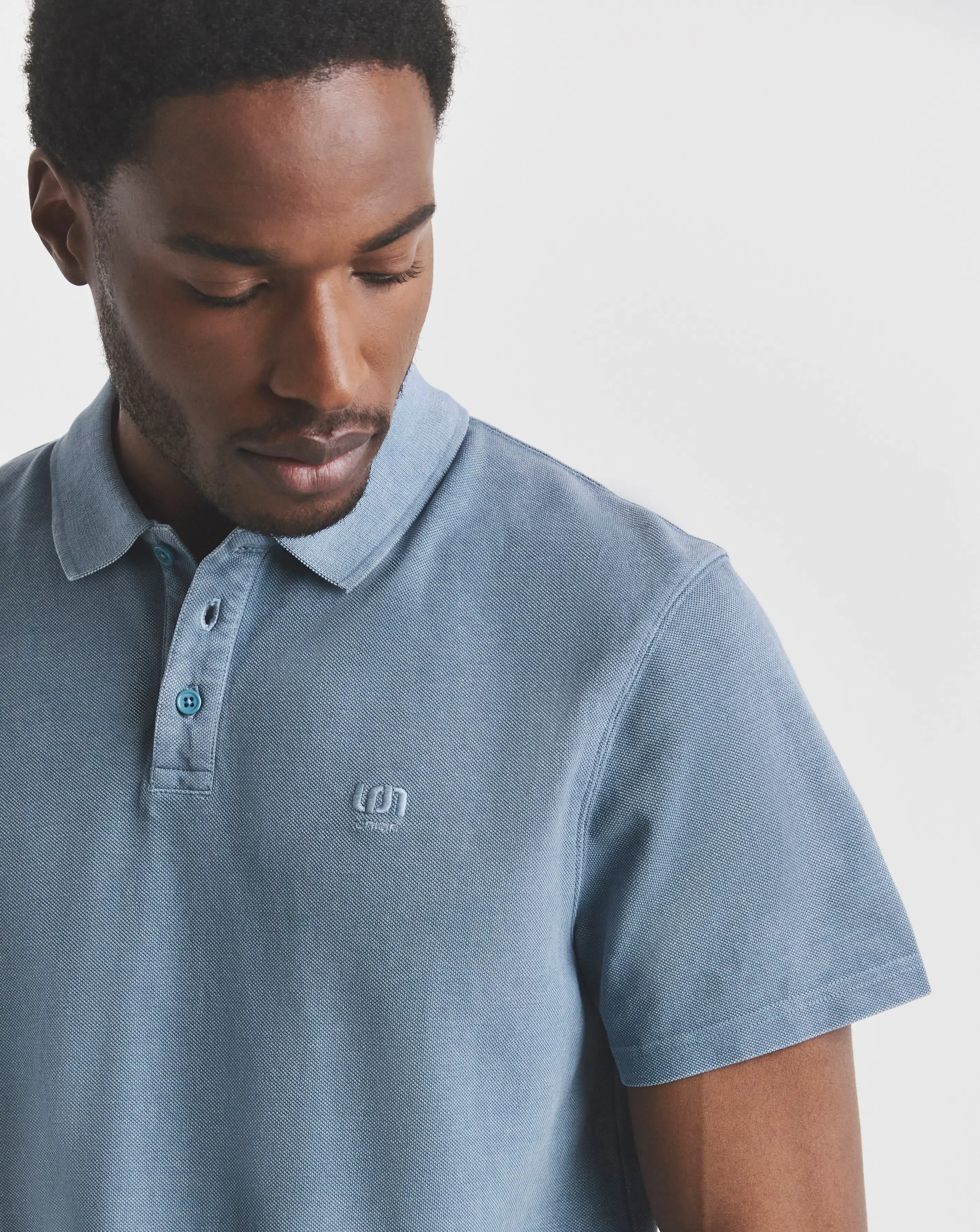 Union Garment Dyed Pique Polo- Dark Stone 5 Union Garment Dyed Pique Polo- Dark Stone