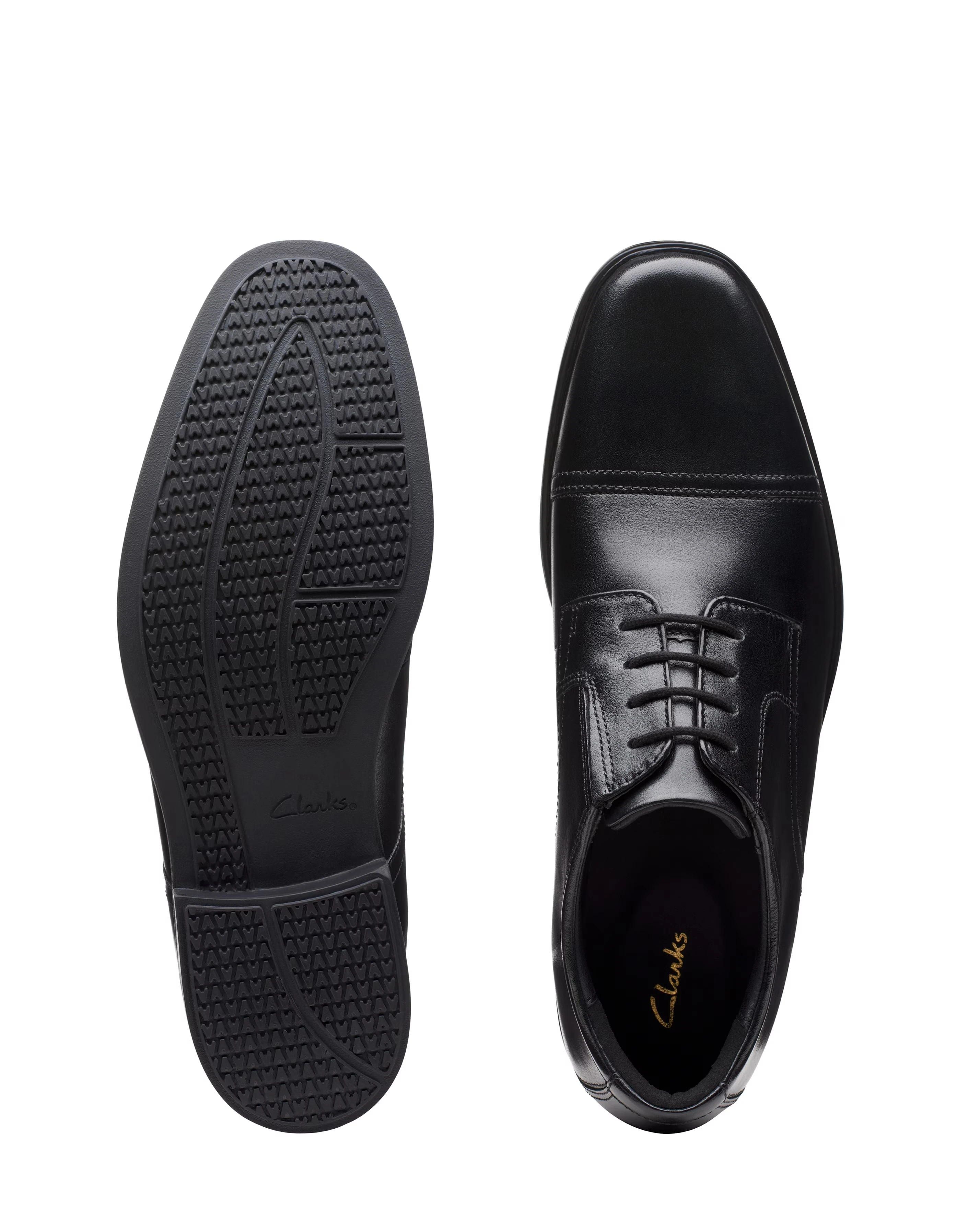 Clarks Howard Cap Shoes - Black 6 Clarks Howard Cap Shoes - Black