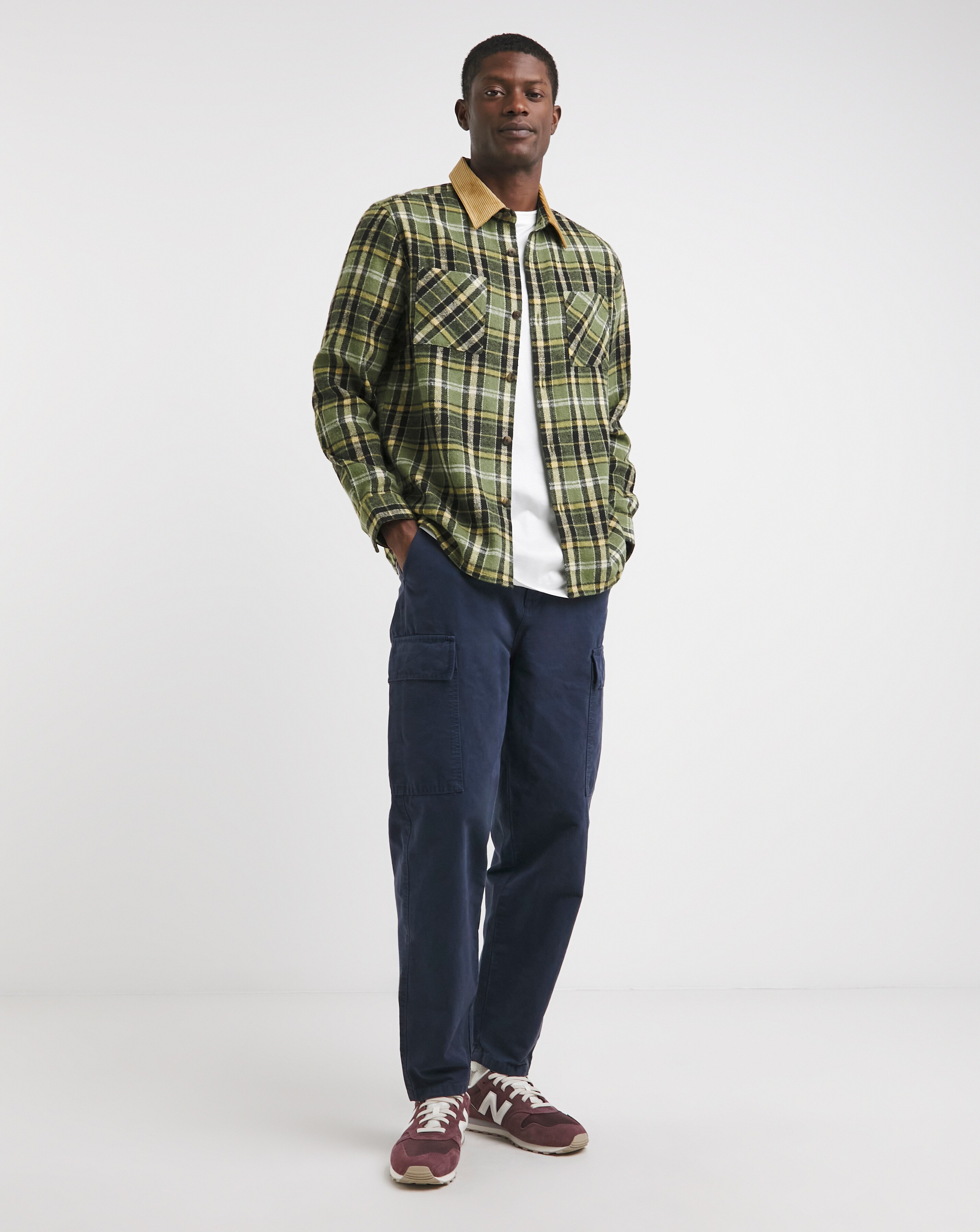 Cord Collar Check Overshirt 2 Cord Collar Check Overshirt