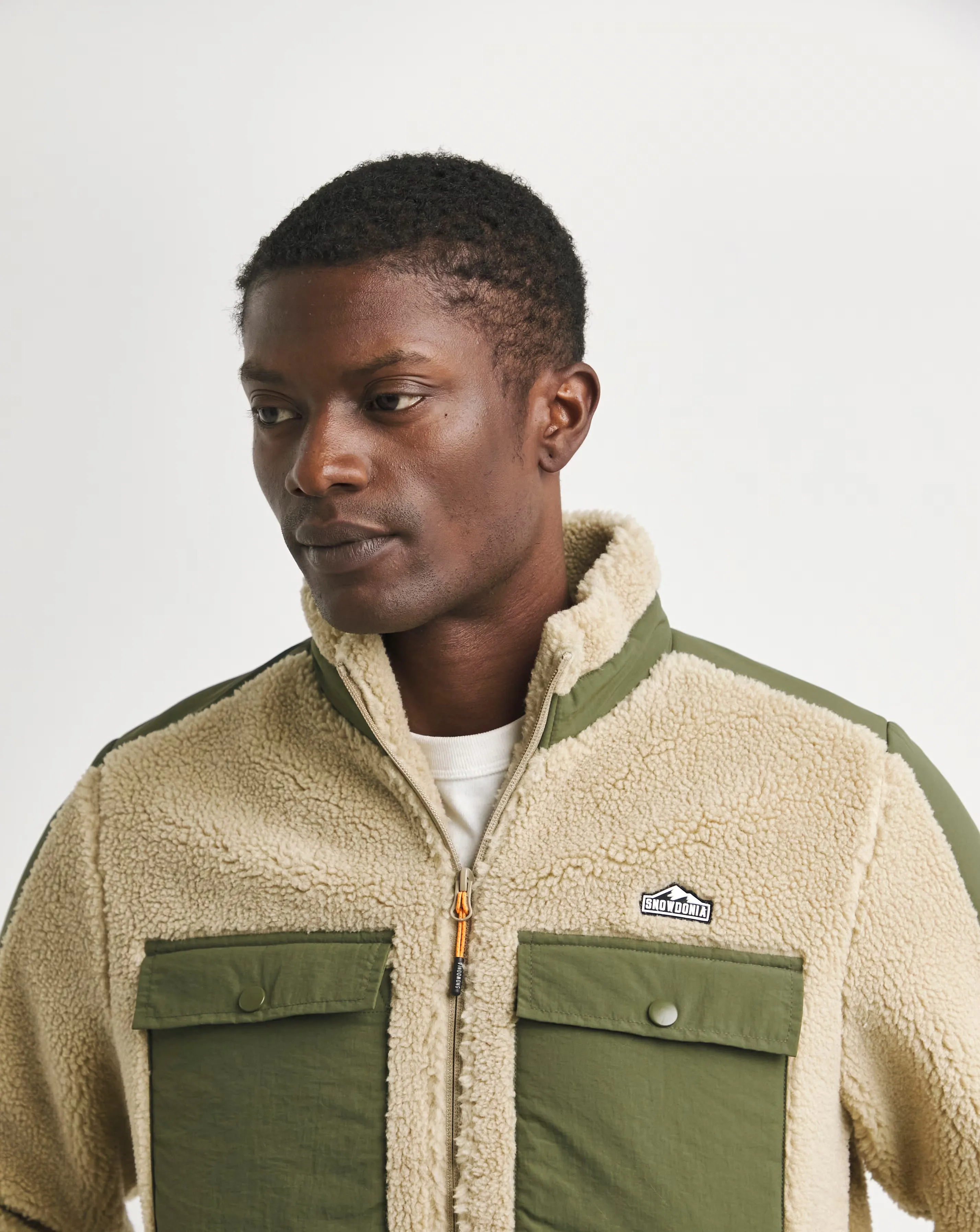 Snowdonia Ecru Borg Panel Detail Jacket 3 Snowdonia Ecru Borg Panel Detail Jacket