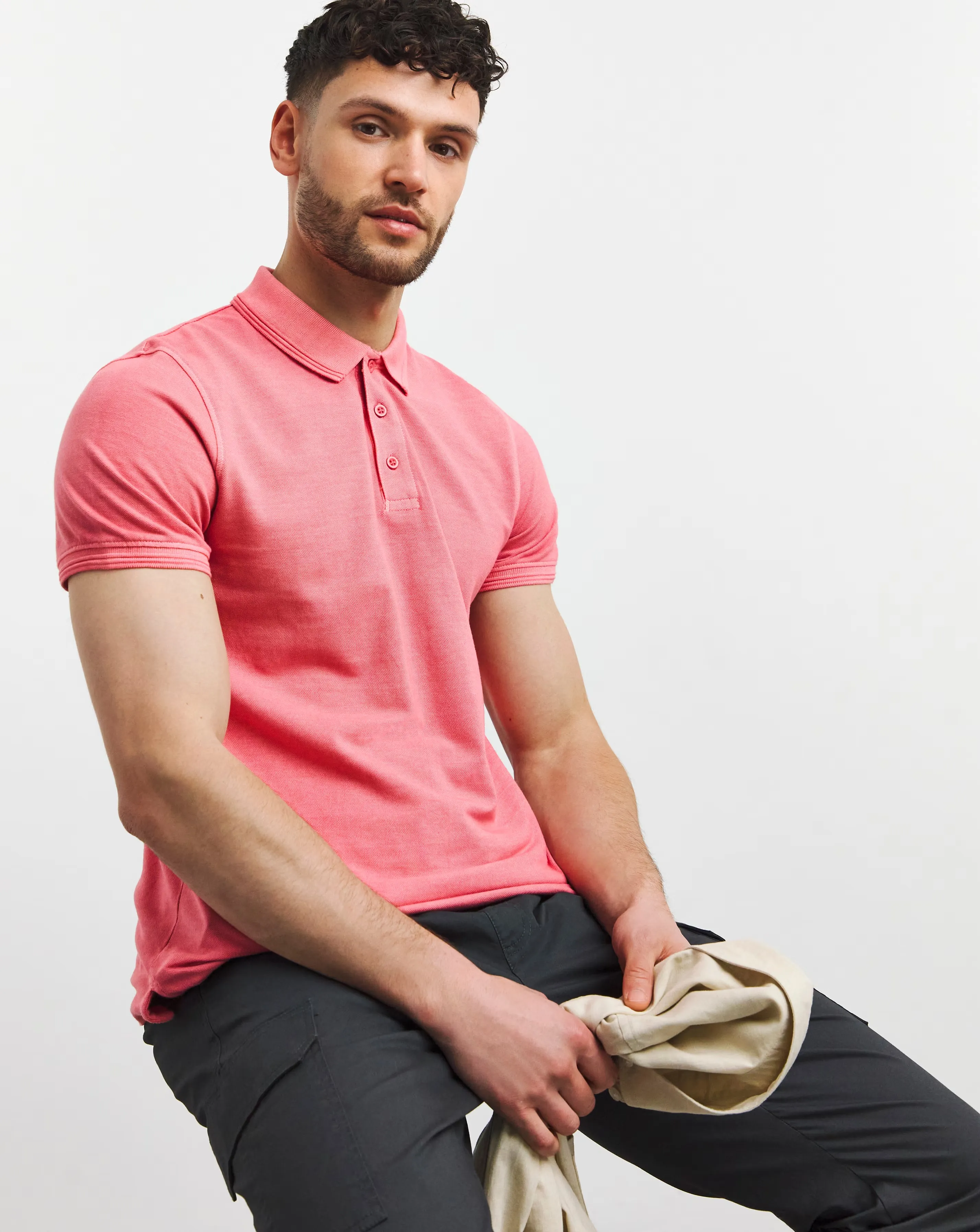 Garment Dyed Pique Polo Long 1 Garment Dyed Pique Polo Long