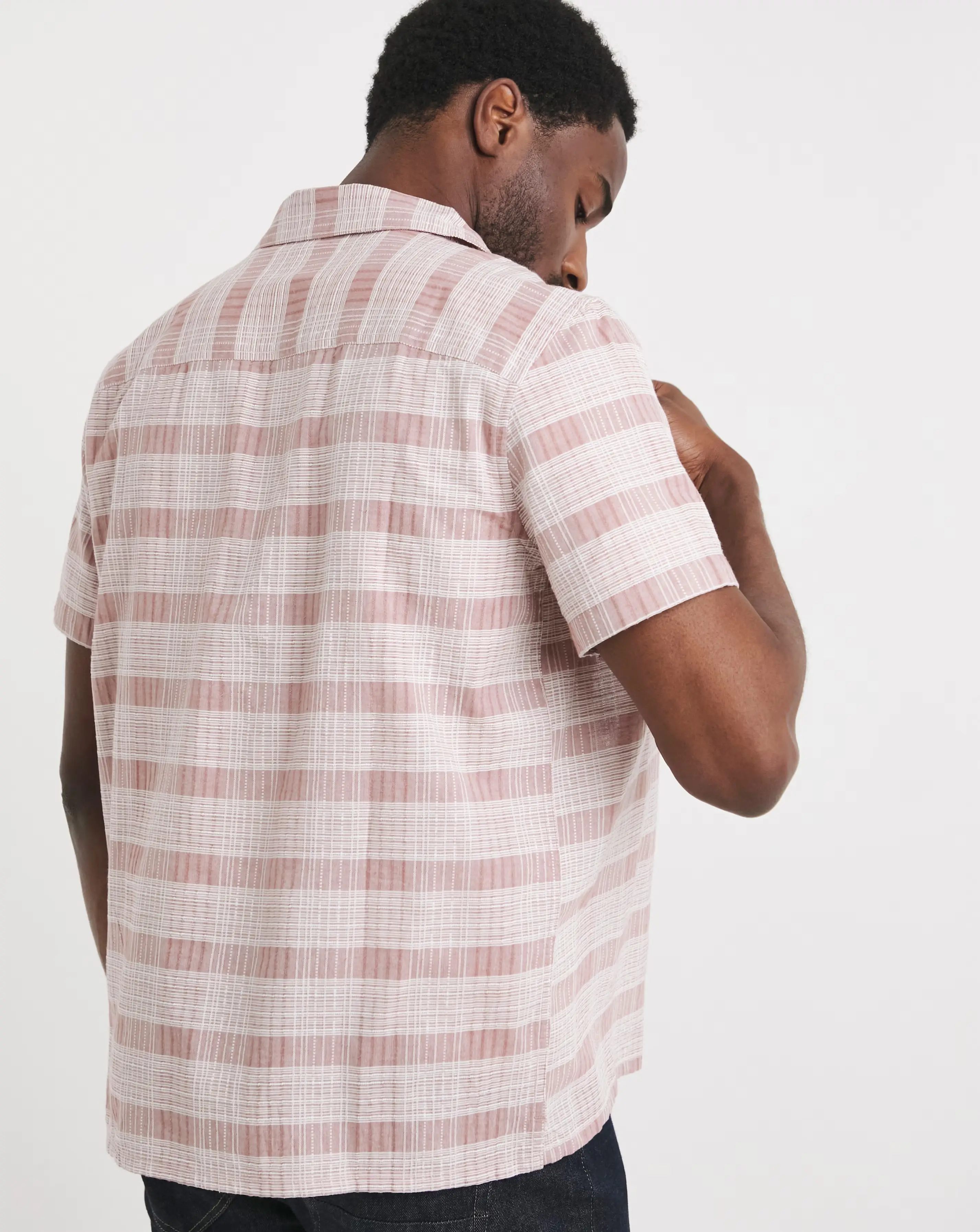 Short Sleeve Textured Check Shirt 3 Short Sleeve Textured Check Shirt