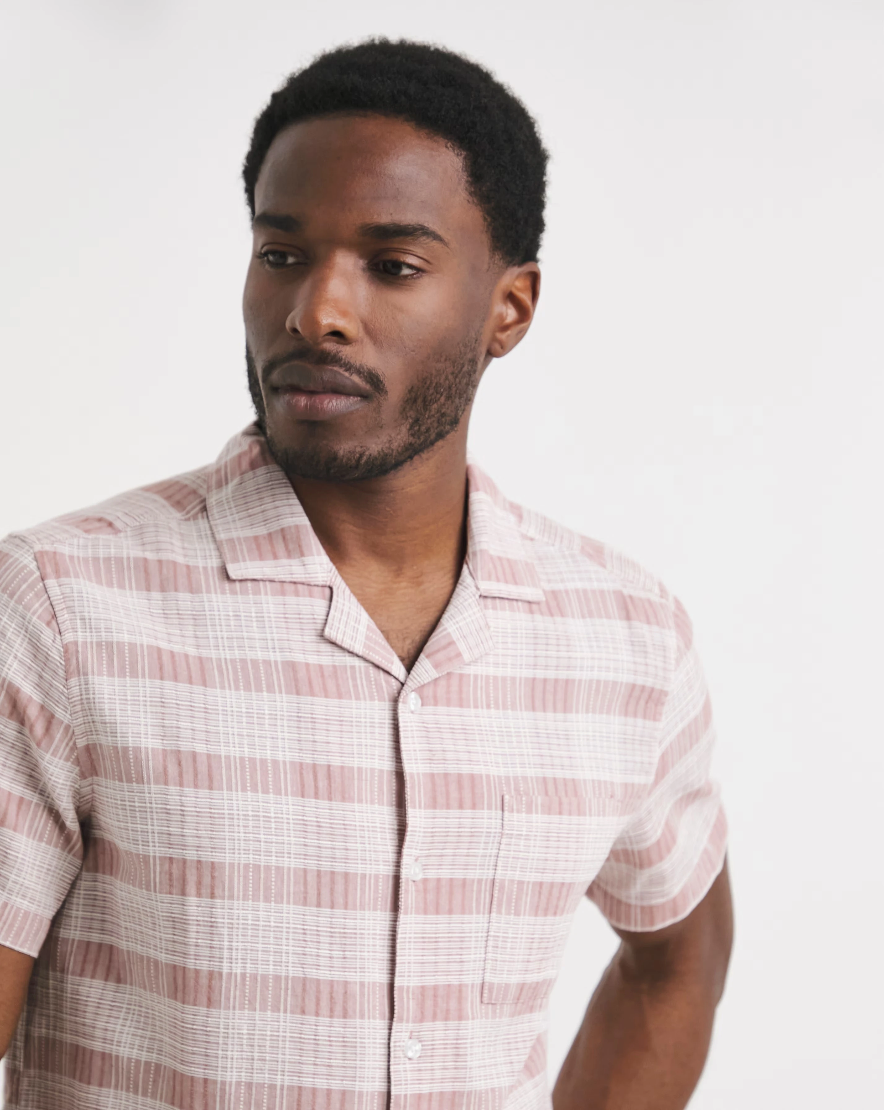 Short Sleeve Textured Check Shirt 4 Short Sleeve Textured Check Shirt