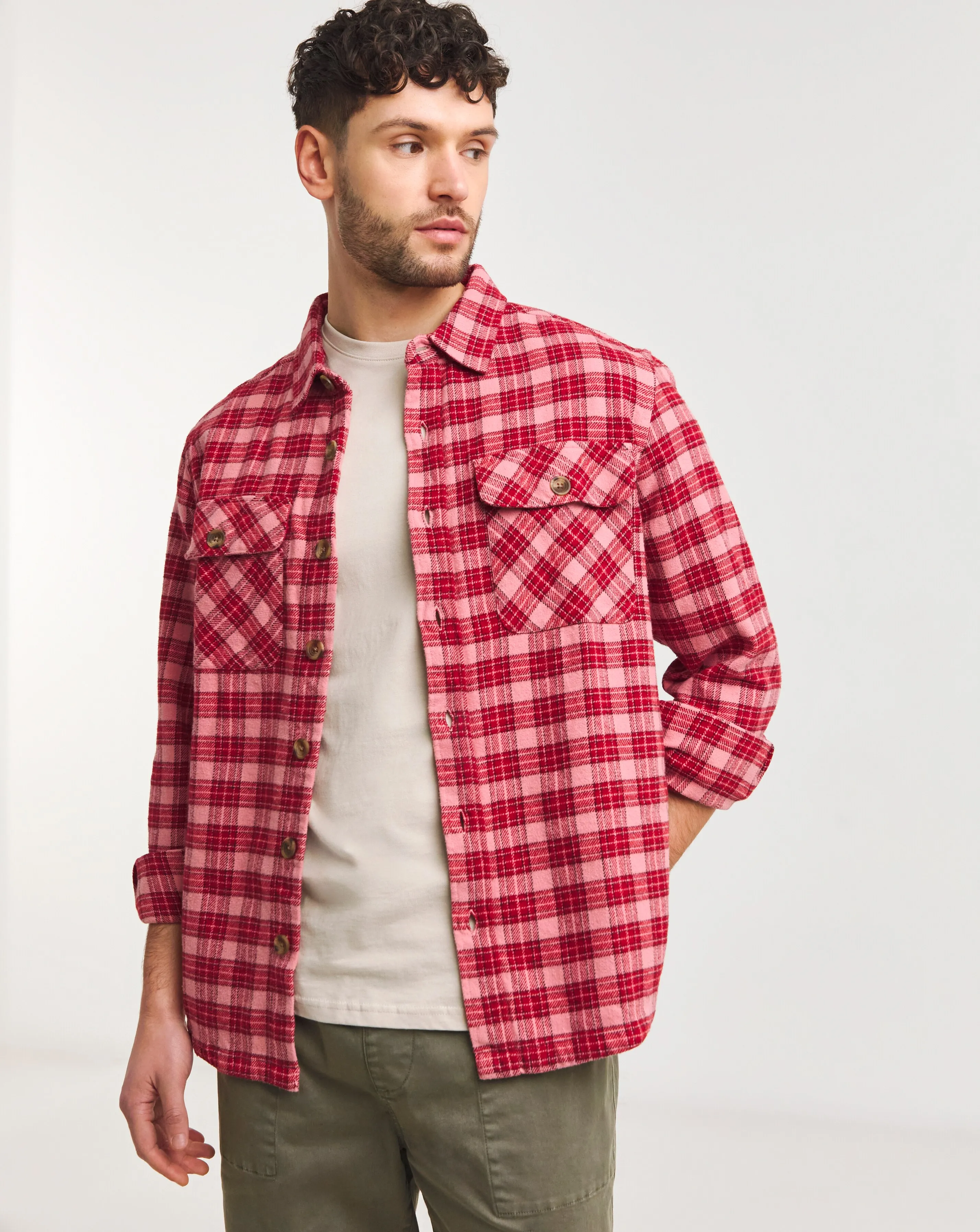 Heavy Flannel Check Overshirt 1 Heavy Flannel Check Overshirt