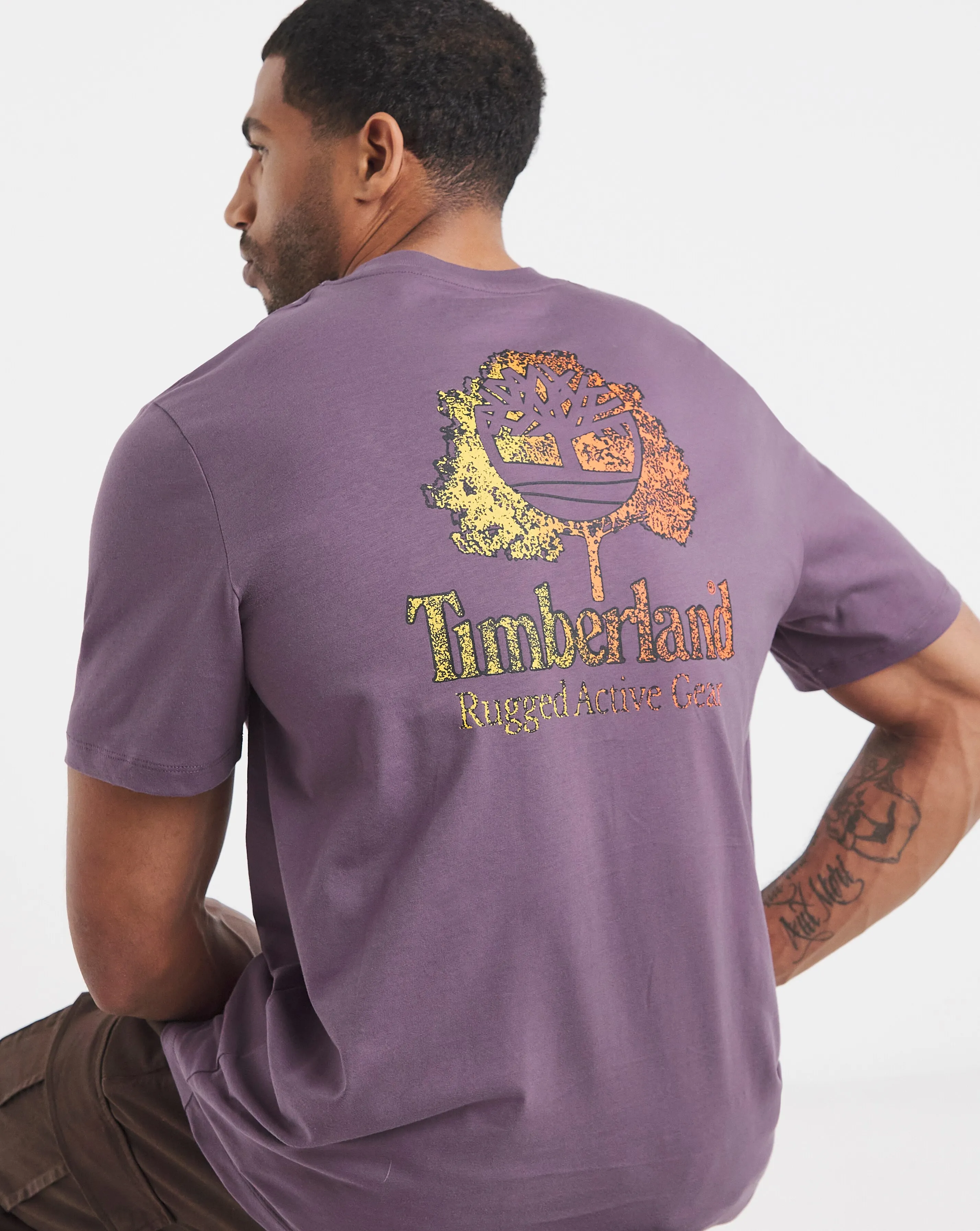 Timberland Active Gear Back Graphic T-Shirt - Purple 1 Timberland Active Gear Back Graphic T-Shirt - Purple