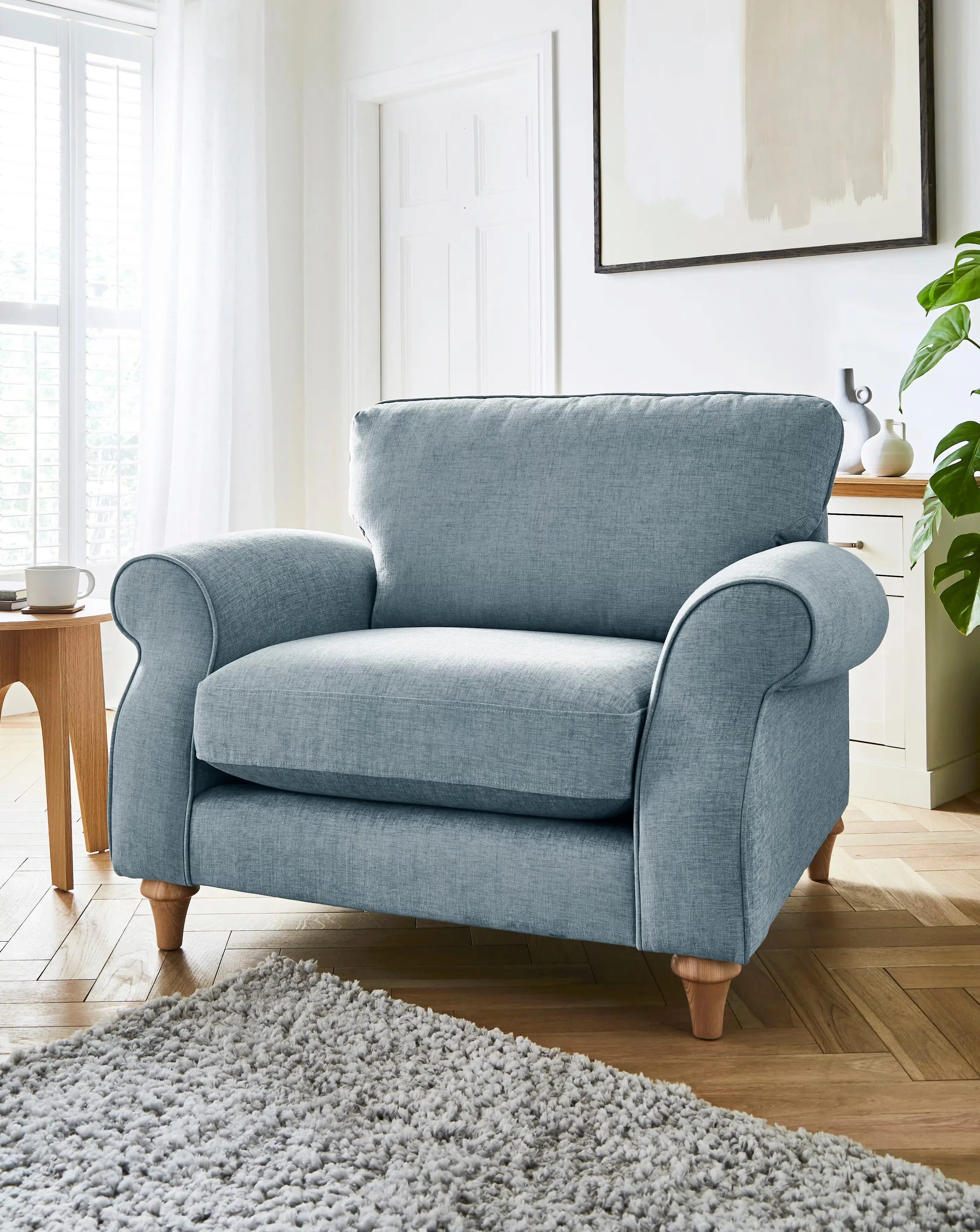 Julipa Colston Chenille Snuggler Chair 1 Julipa Colston Chenille Snuggler Chair