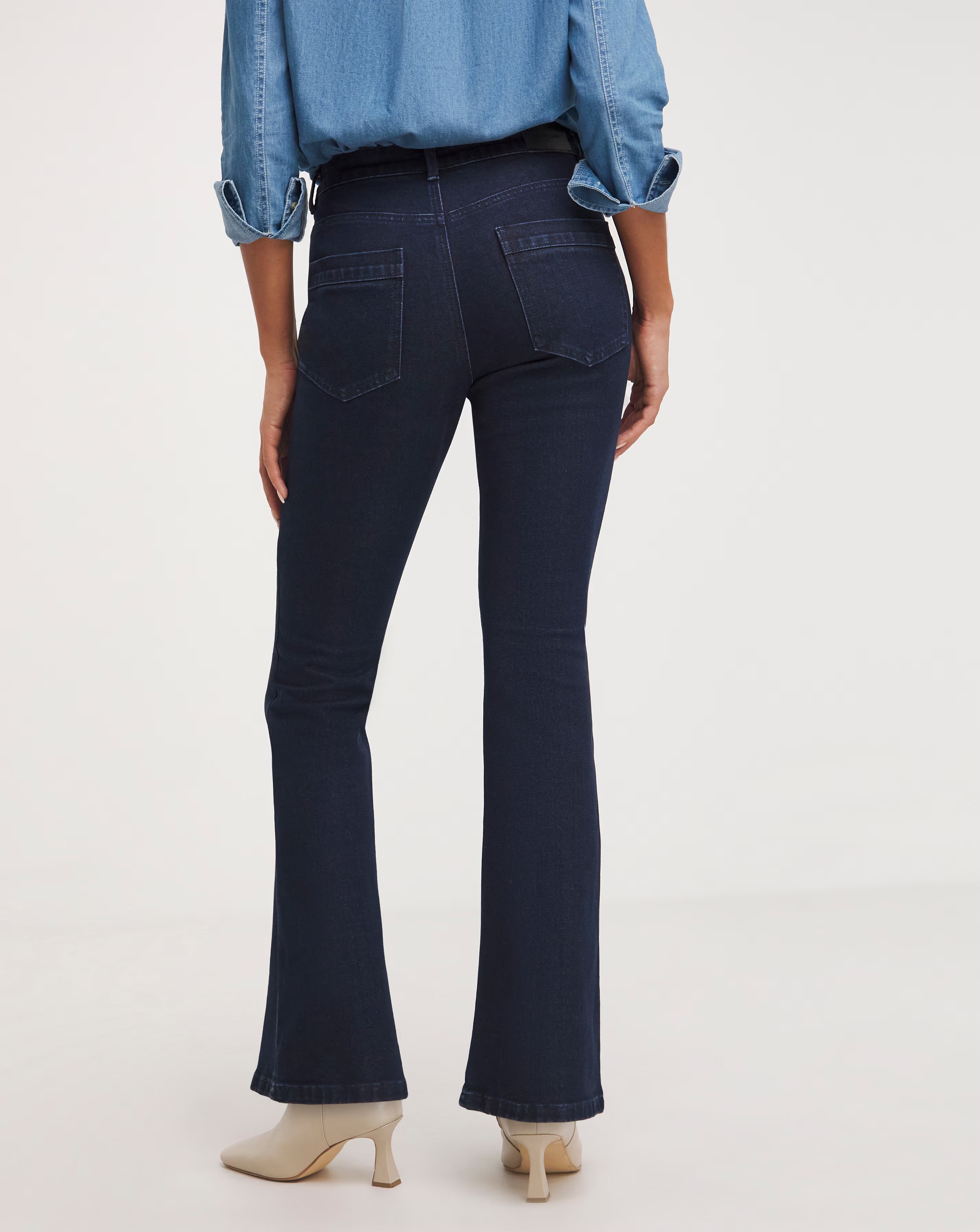 Indigo Pocket Front Bootcut Jeans 2 Indigo Pocket Front Bootcut Jeans