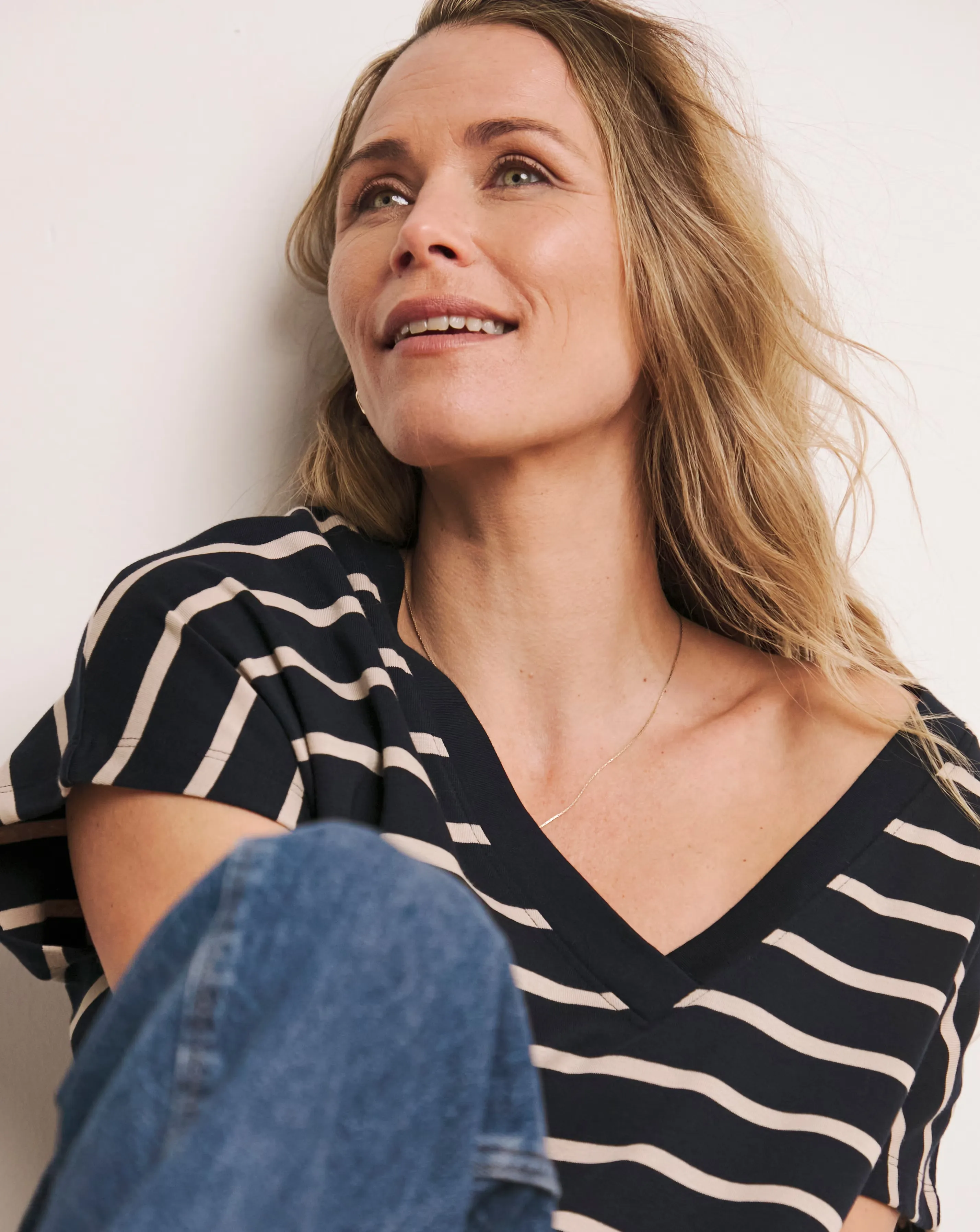 Anthology Stripe V Neck T-Shirt 6 Anthology Stripe V Neck T-Shirt