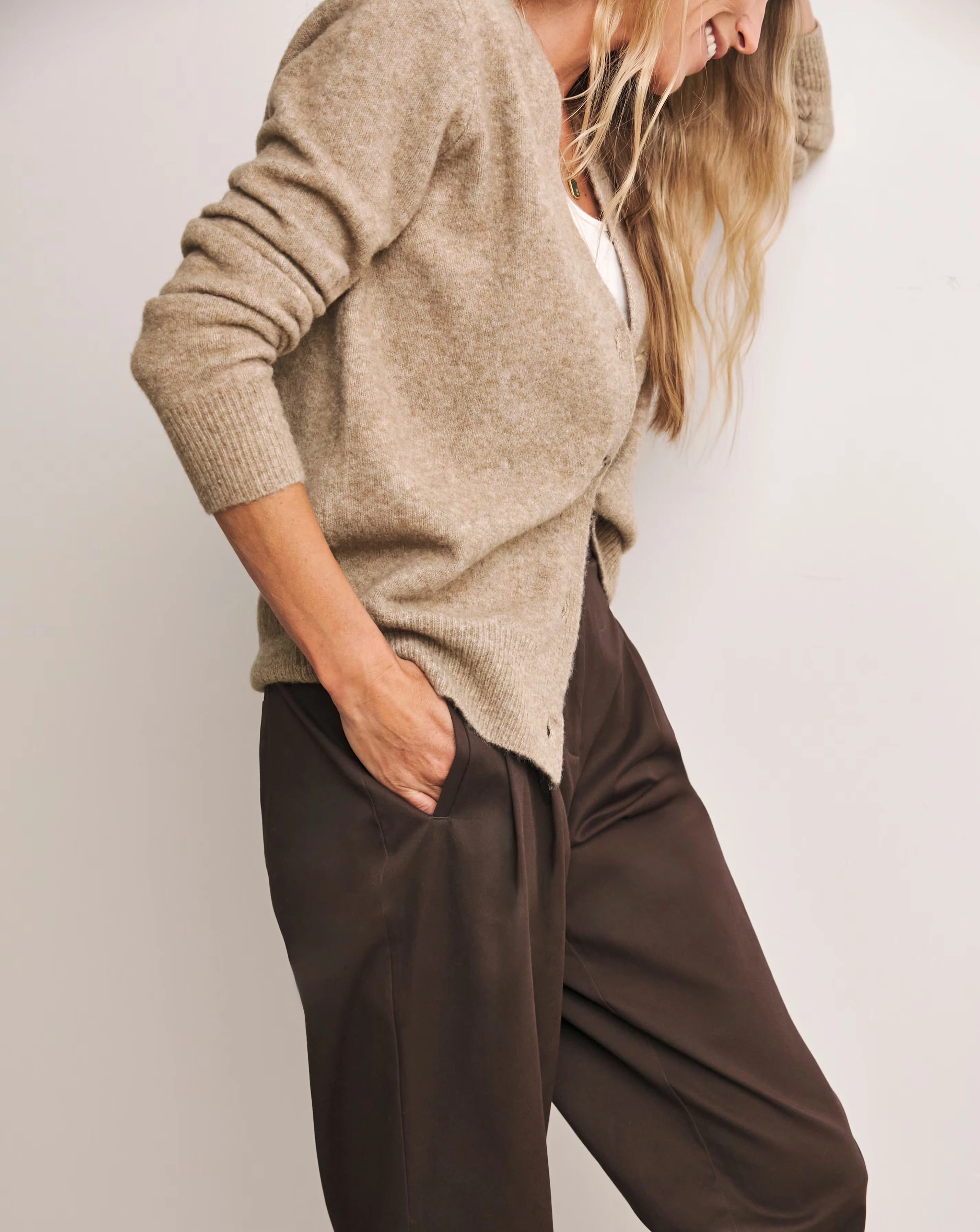 Anthology Chocolate Stretch Cotton Tapered Trouser 4 Anthology Chocolate Stretch Cotton Tapered Trouser