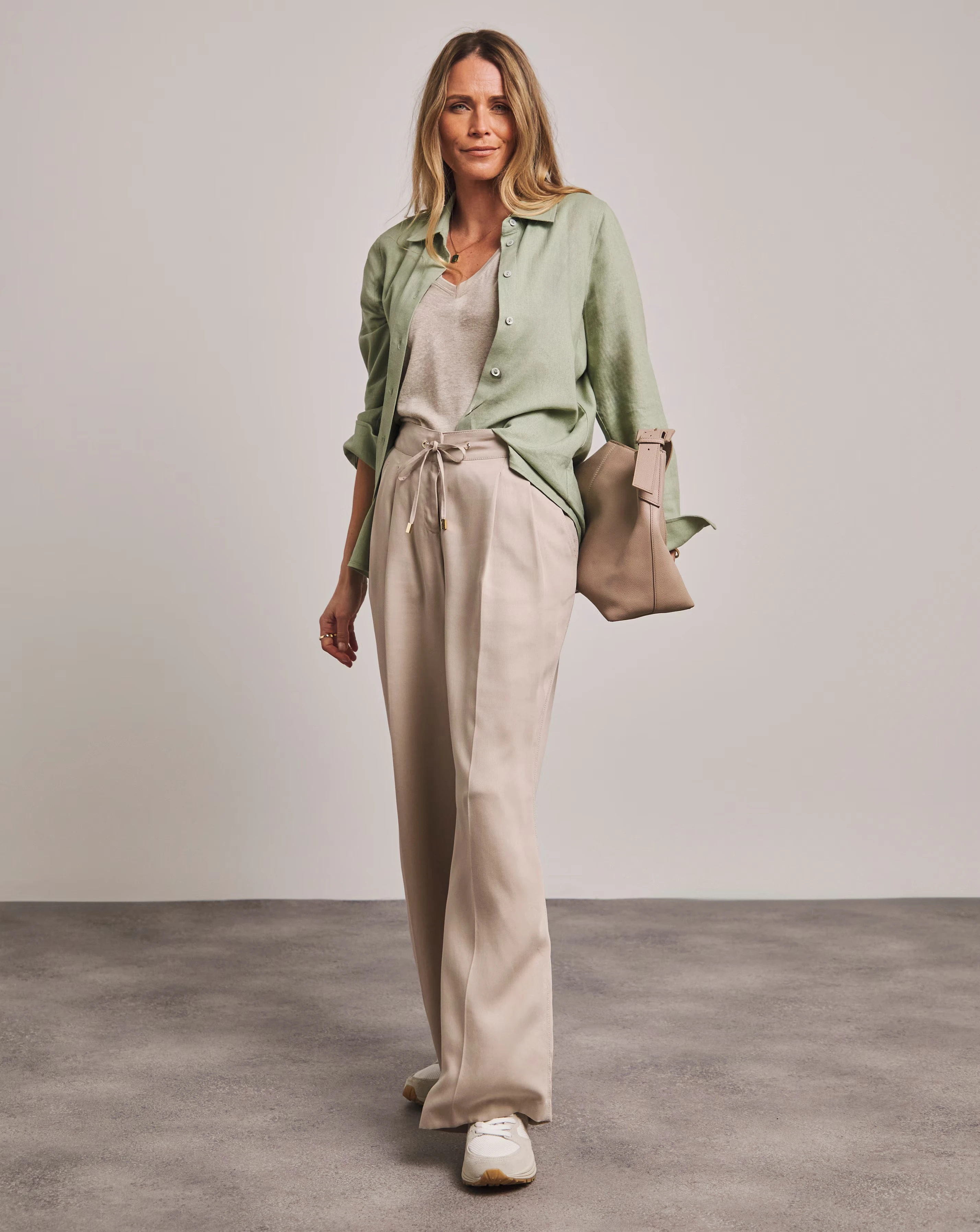 Anthology Cream Pleat Front Pure Lyocell Trouser 3 Anthology Cream Pleat Front Pure Lyocell Trouser