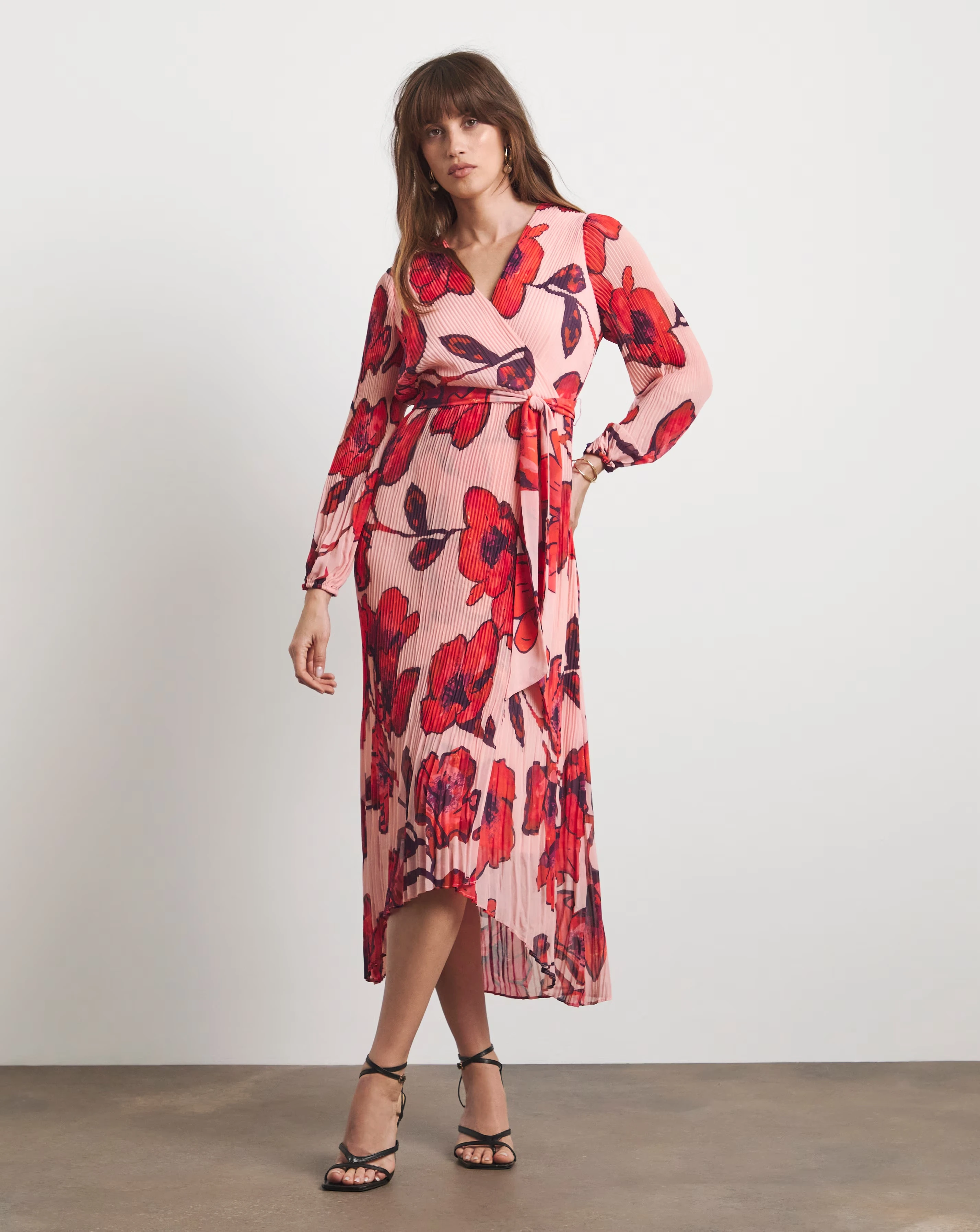 Joanna Hope Pleated Wrap Dress 1 Joanna Hope Pleated Wrap Dress