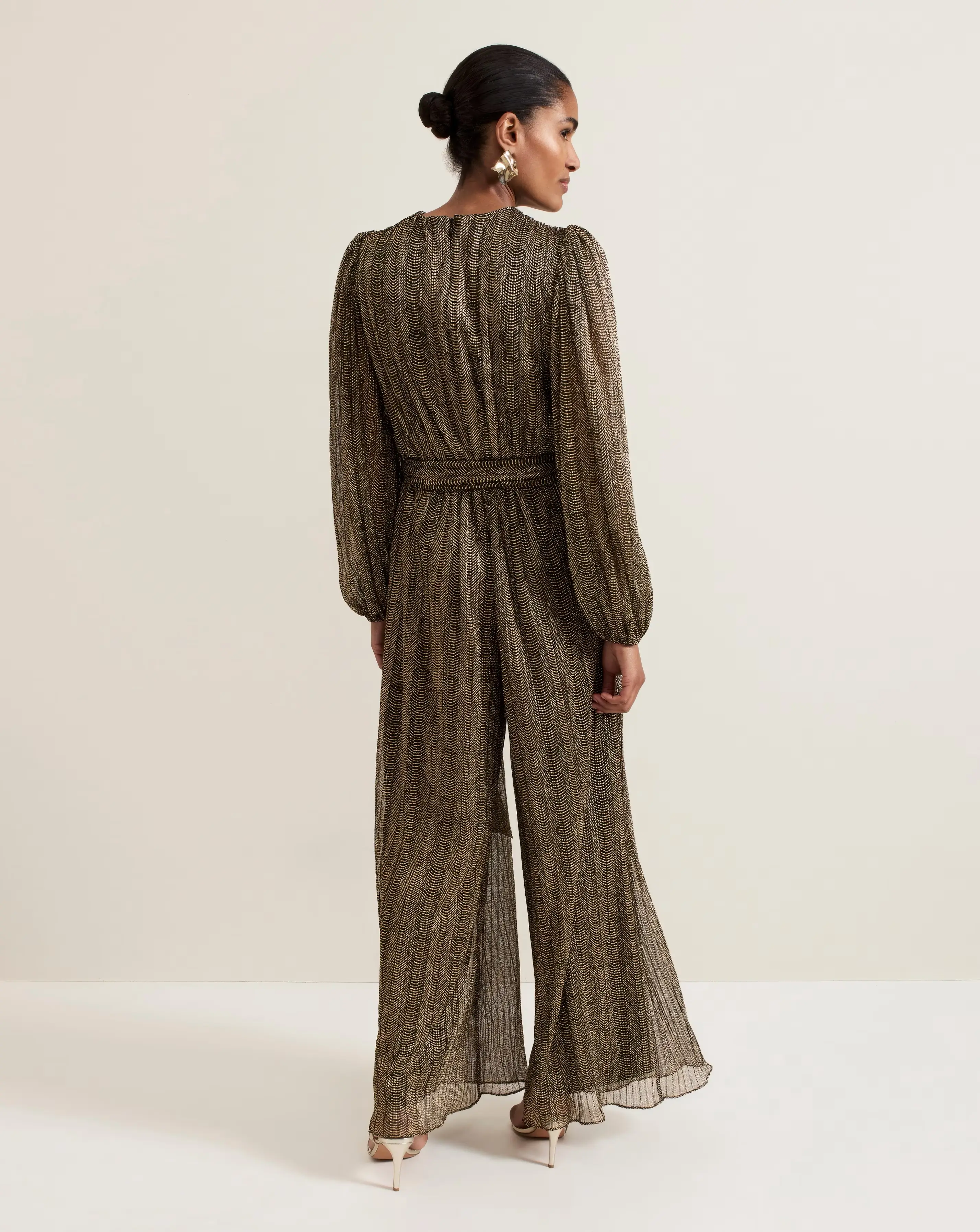 Phase Eight Alli Gold Textured Jumpsuit 7 Phase Eight Alli Gold Textured Jumpsuit