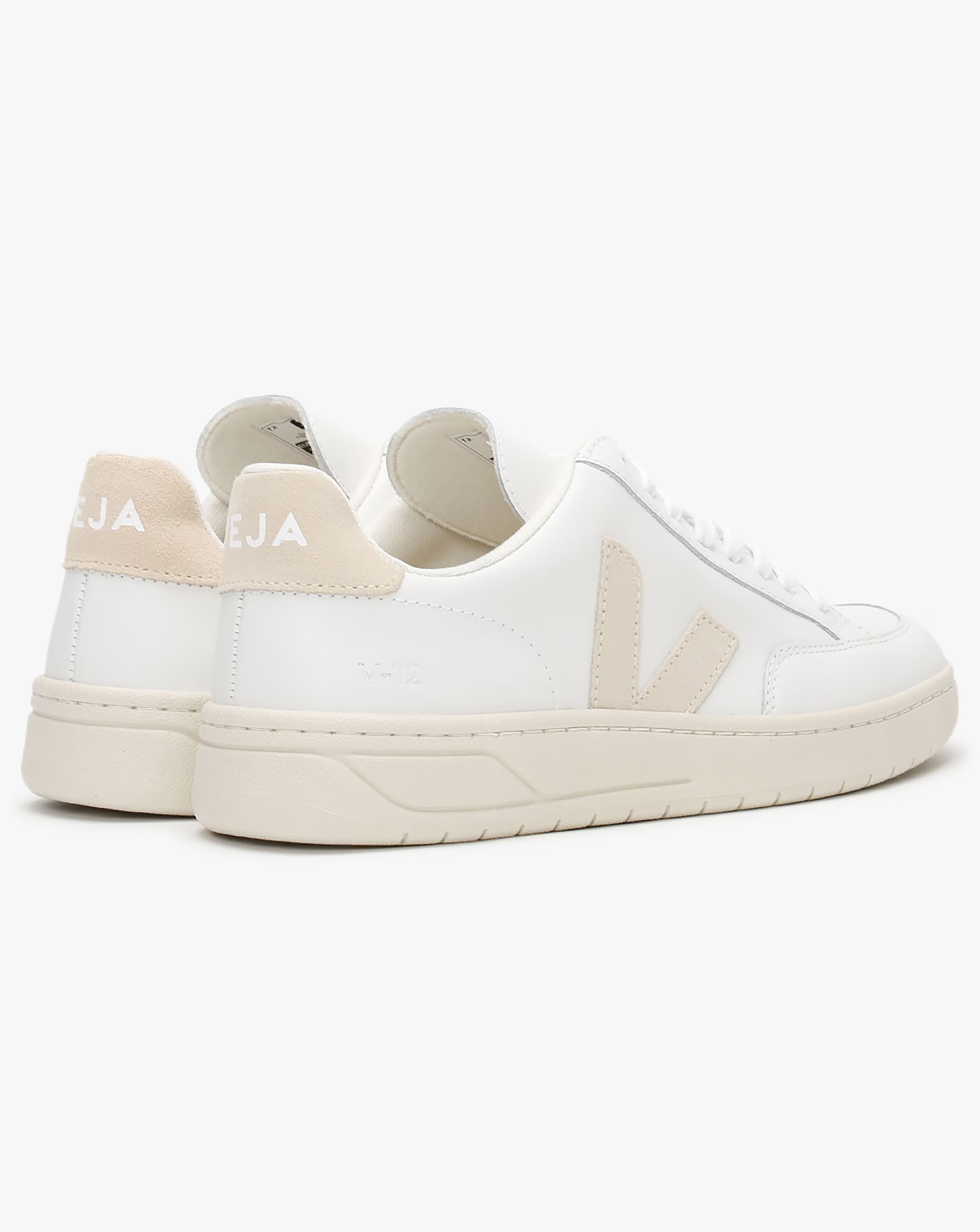 Veja V-12 Leather Extra White Sable Trainers 3 Veja V-12 Leather Extra White Sable Trainers