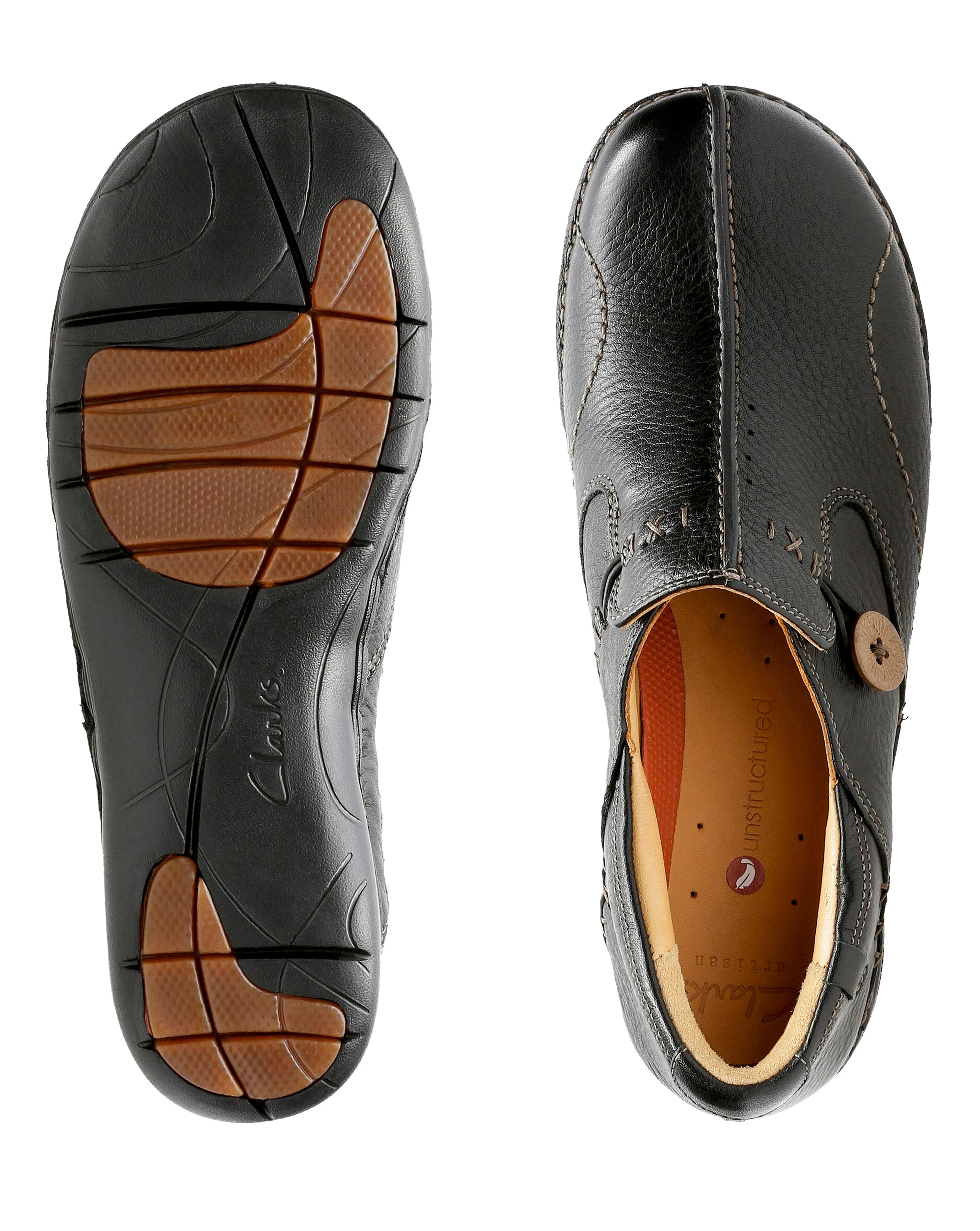 Clarks Un Loop Button Slip On Shoes Standard Fit 2 Clarks Un Loop Button Slip On Shoes Standard Fit
